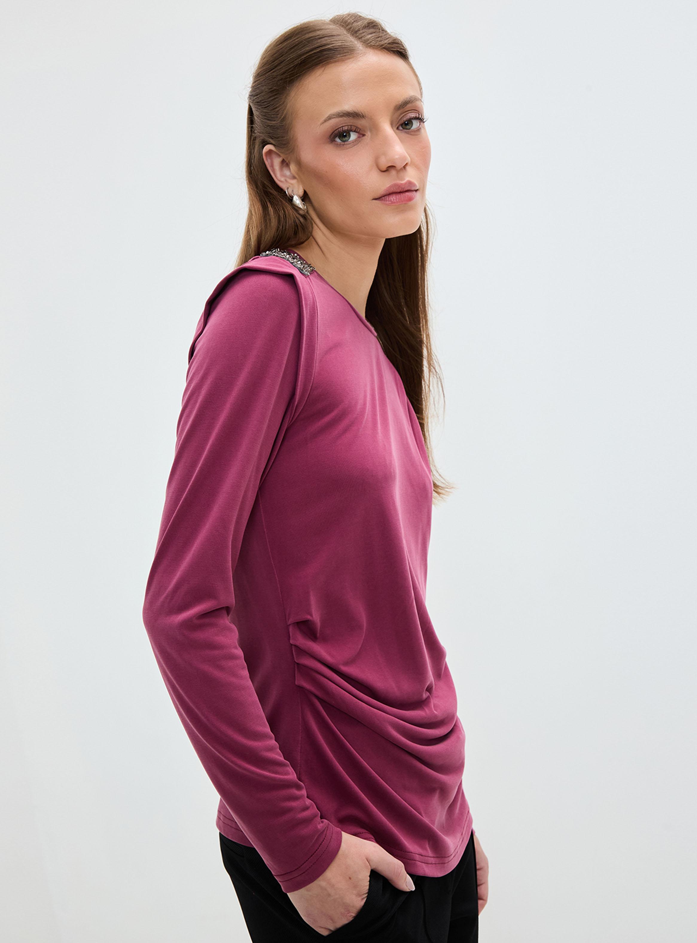 Polera Lisa Detalle en Hombros Color-2