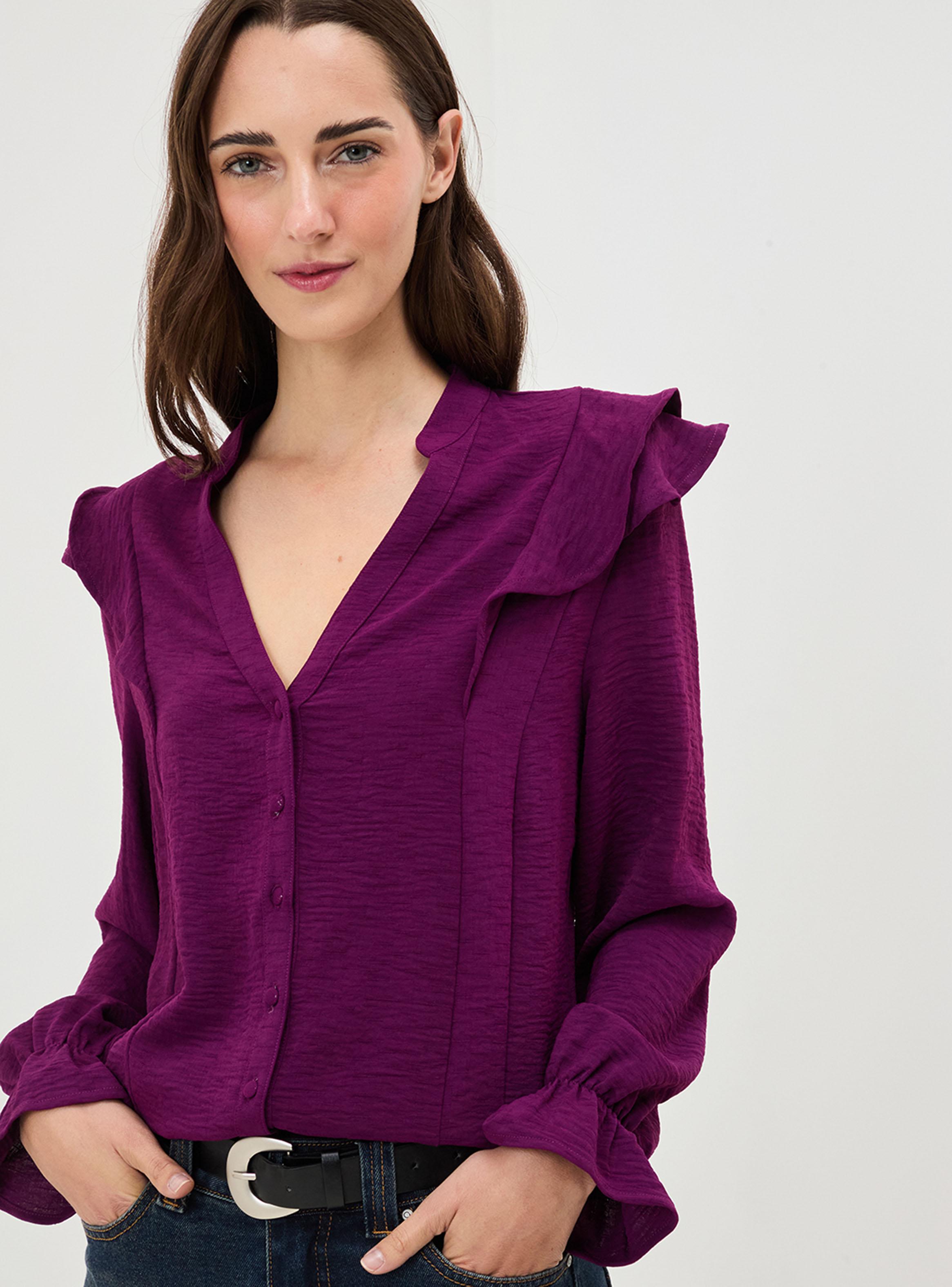 Blusa Lisa Detalle Vuelos Color-2