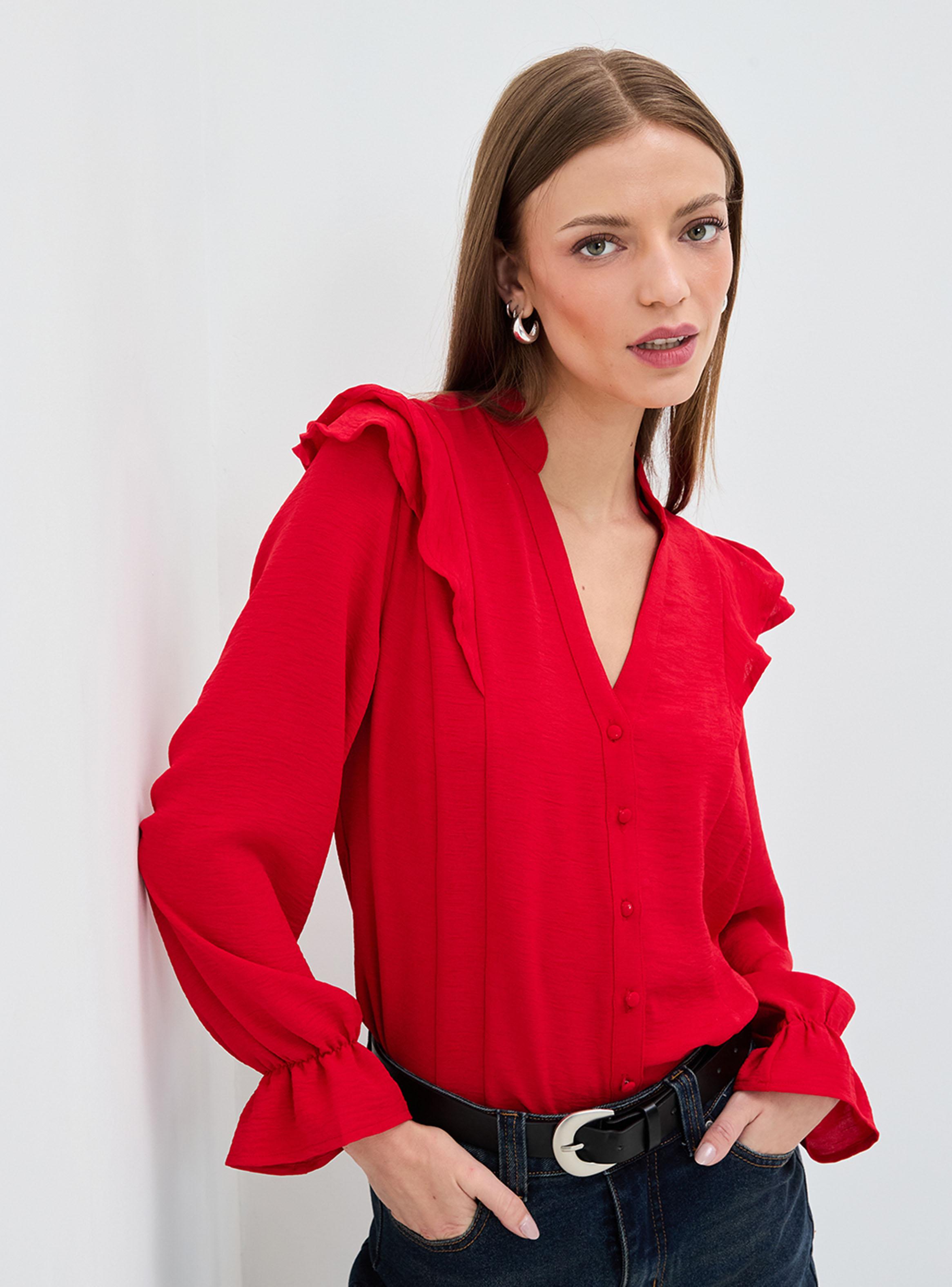 Blusa Lisa Vuelitos Color y Botón-2