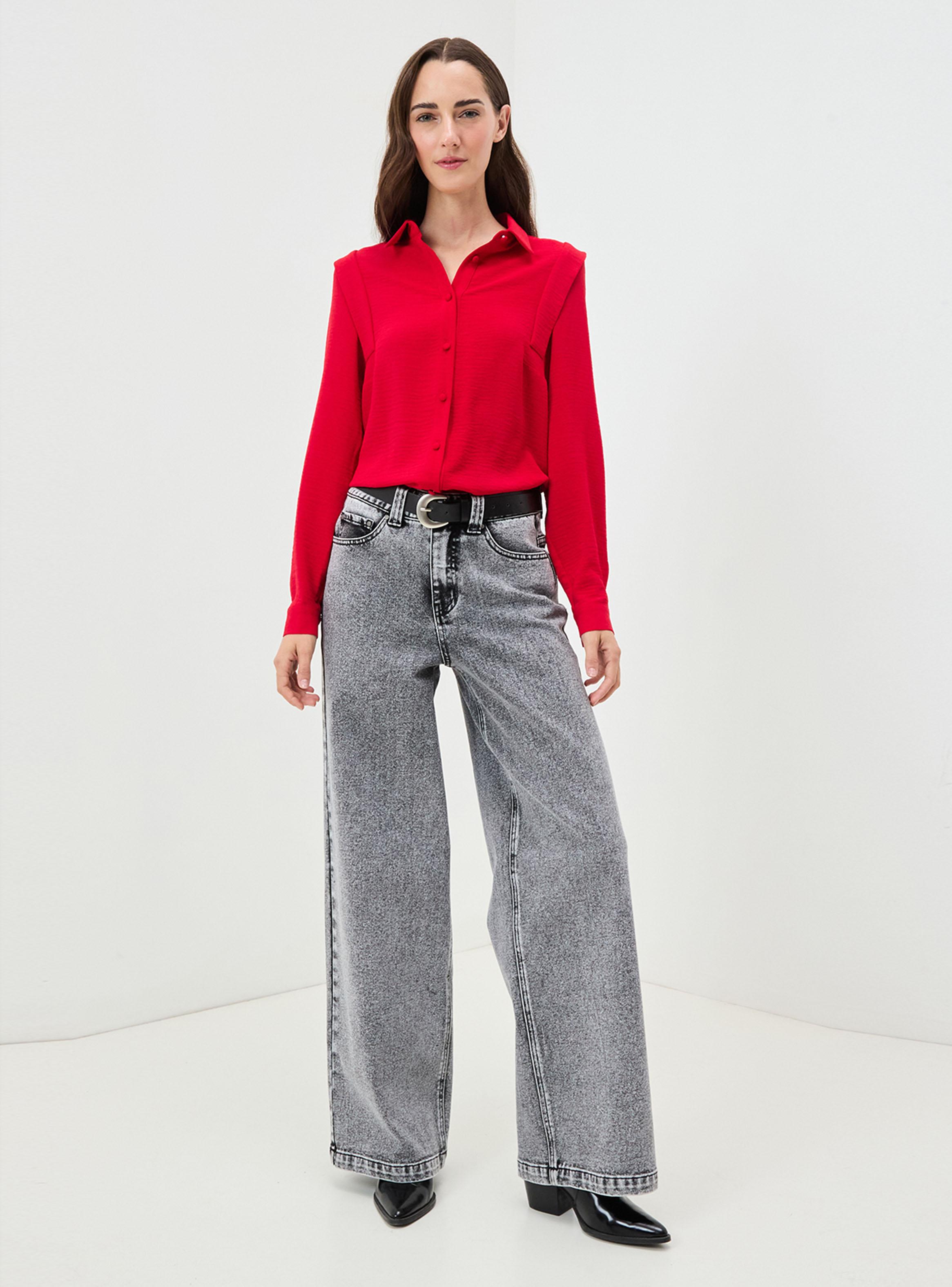 Blusa Manga Larga Cuello y Botones-4