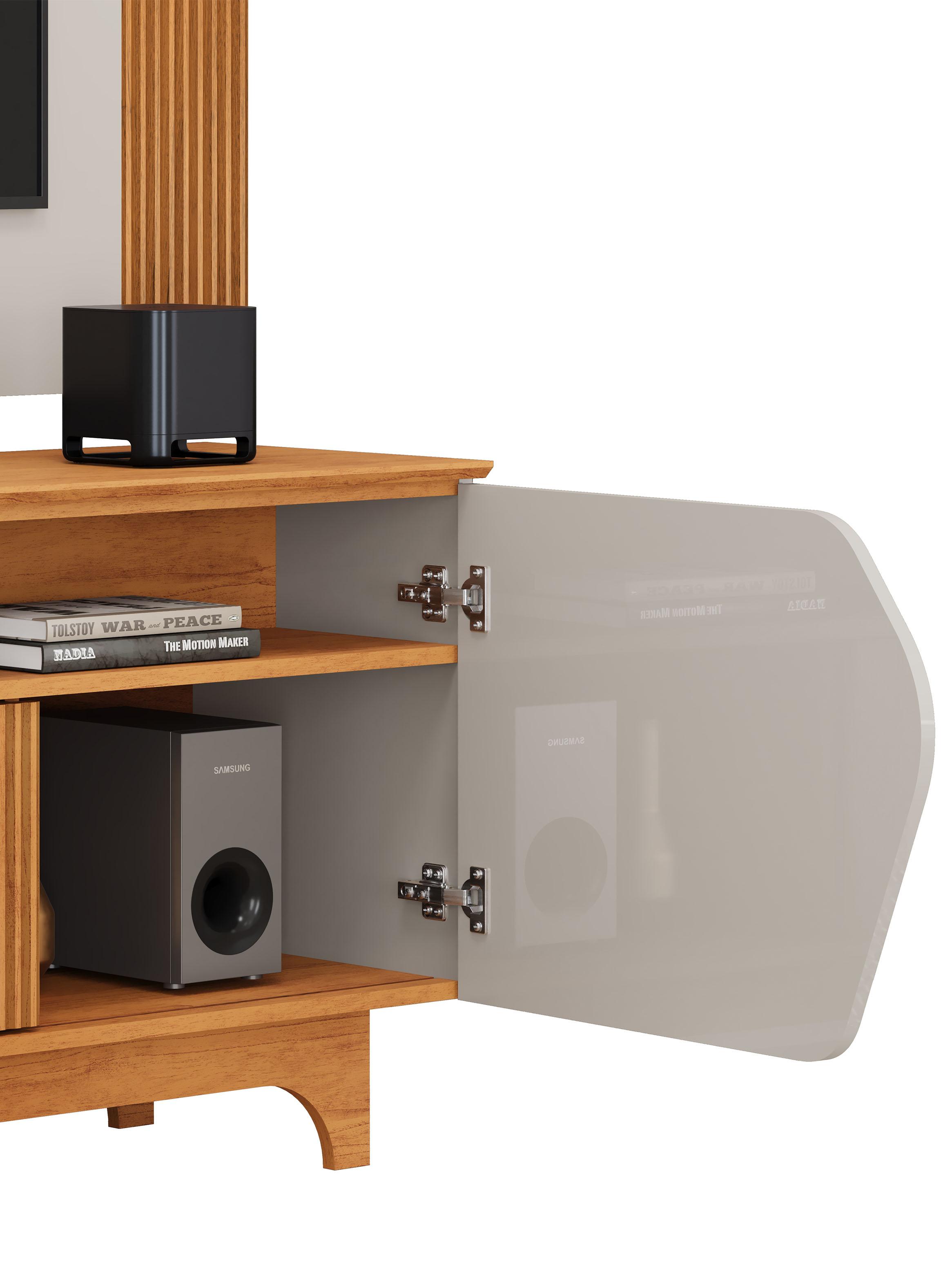Rack TV 75" 4 Puertas Café Oscuro-3