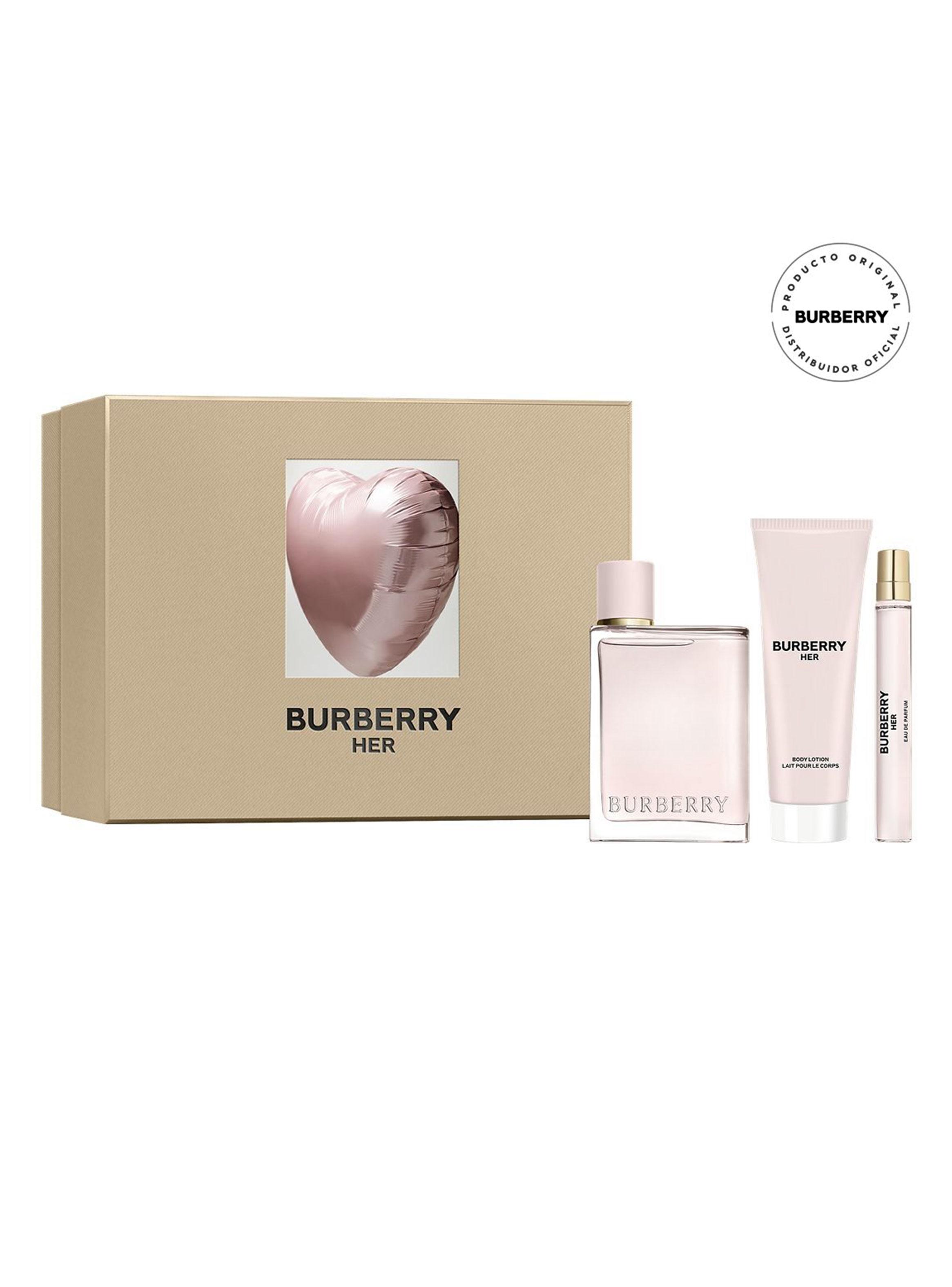 Set Perfume Burberry Her EDP Mujer 100 ml + Pen Spray 10 ml + Body Lotion 75 ml-1