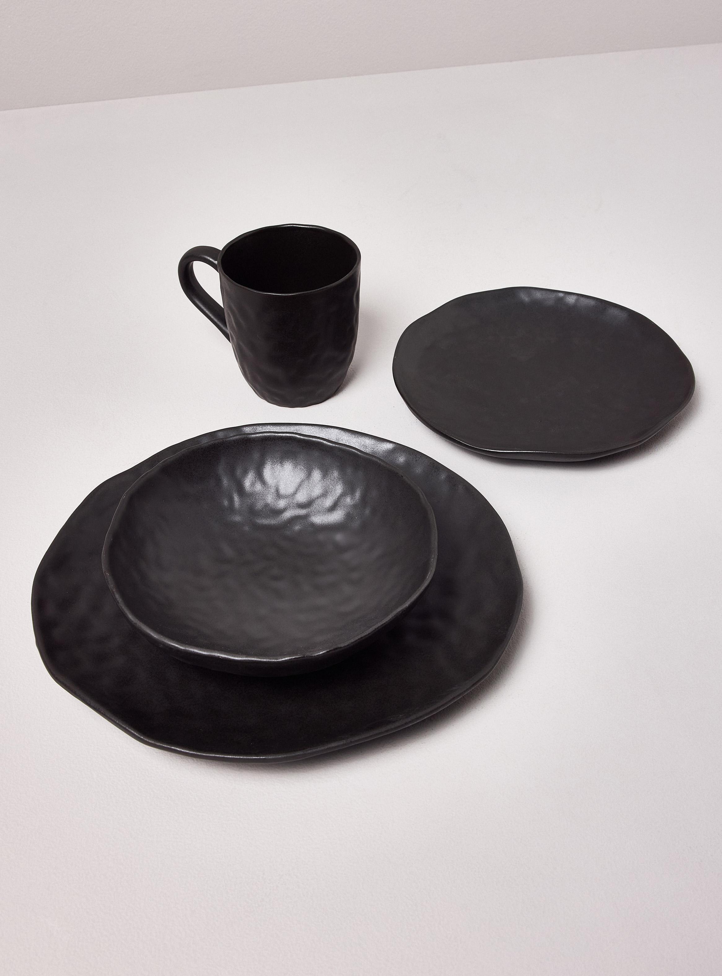 Set de Loza 24 Piezas Arcilla Negra-2