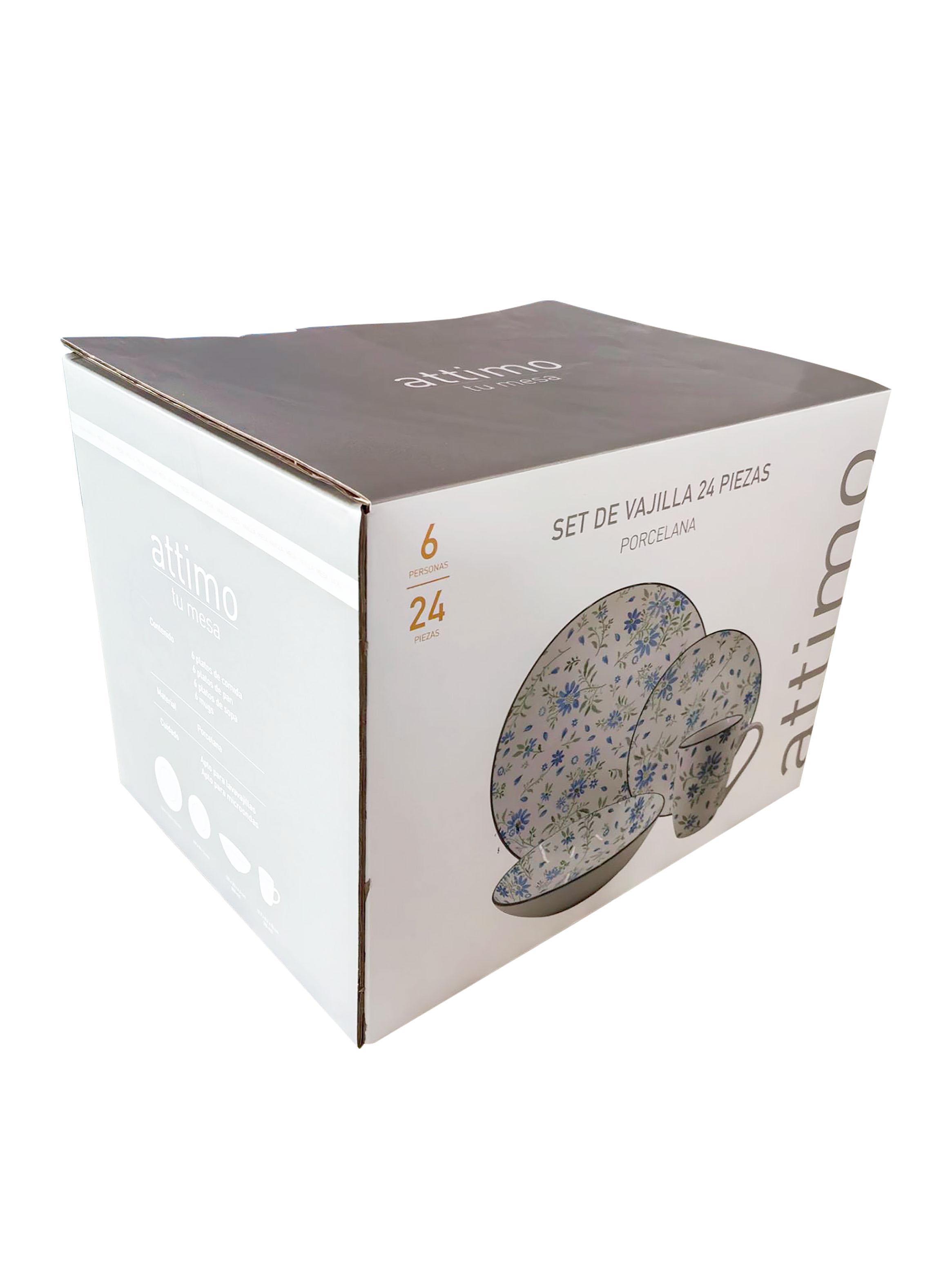 Set de Vajillas 24 Piezas Flor Porcelana-6