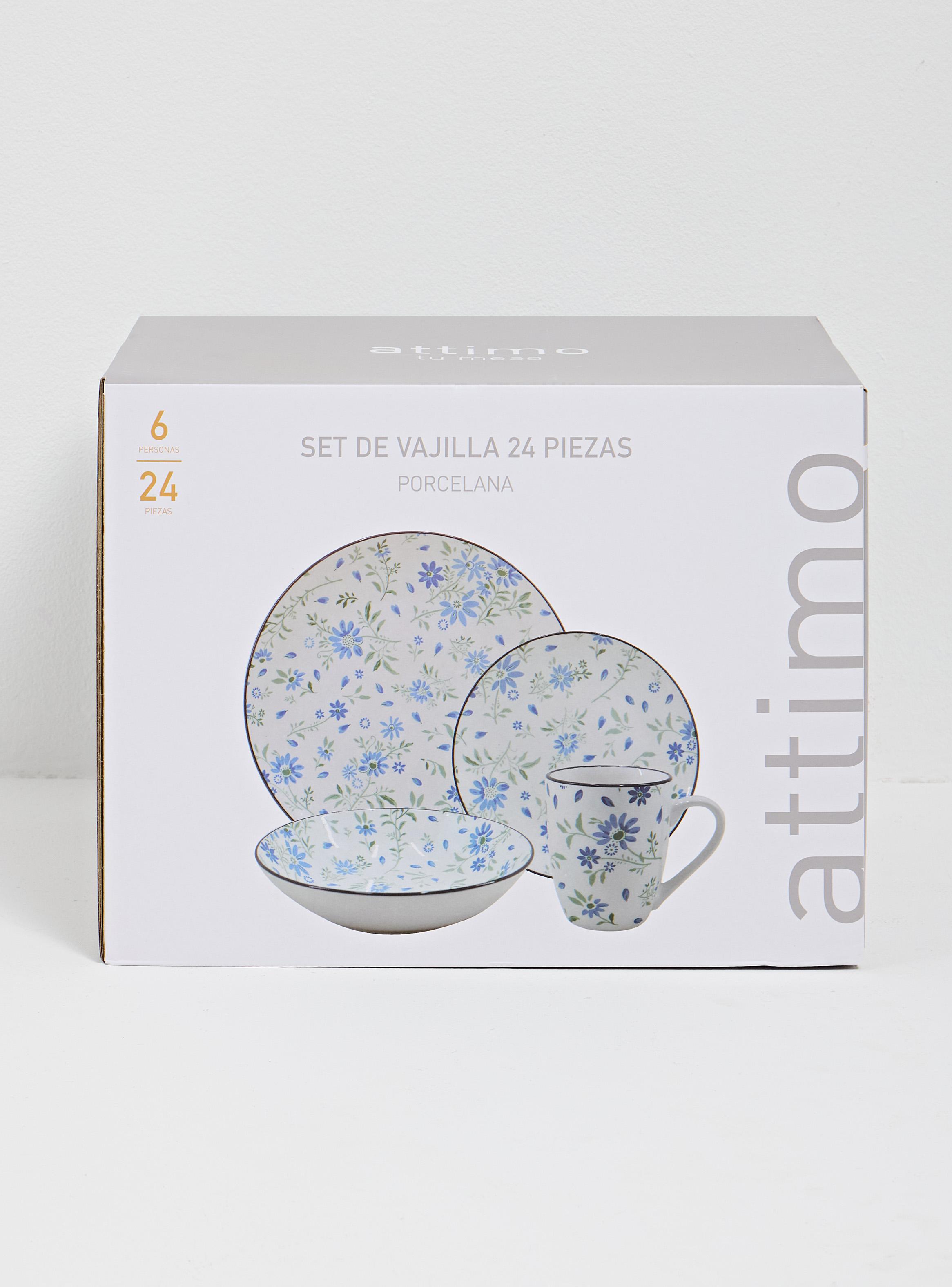 Set de Vajillas 24 Piezas Flor Porcelana-4