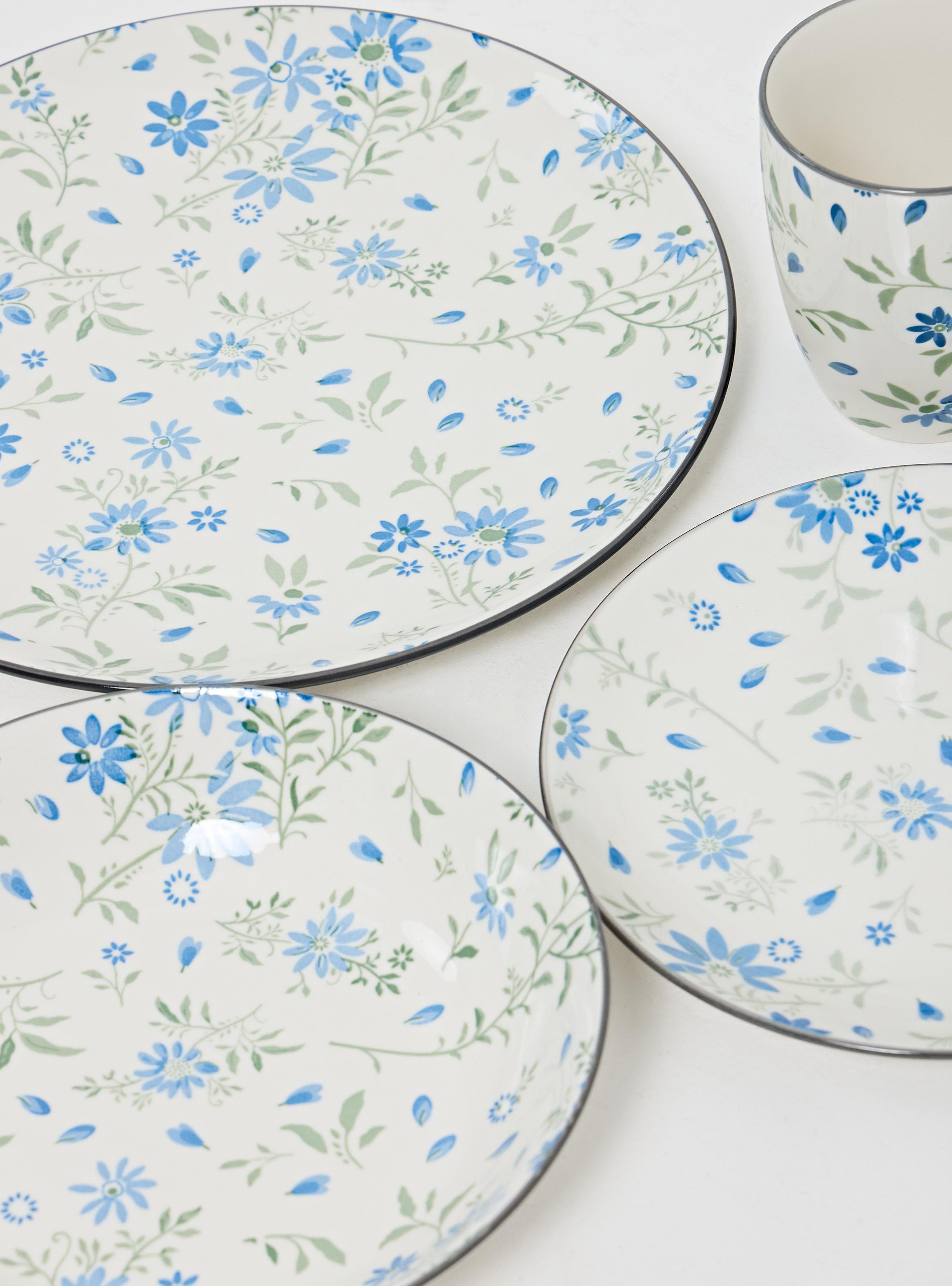 Set de Vajillas 24 Piezas Flor Porcelana-2