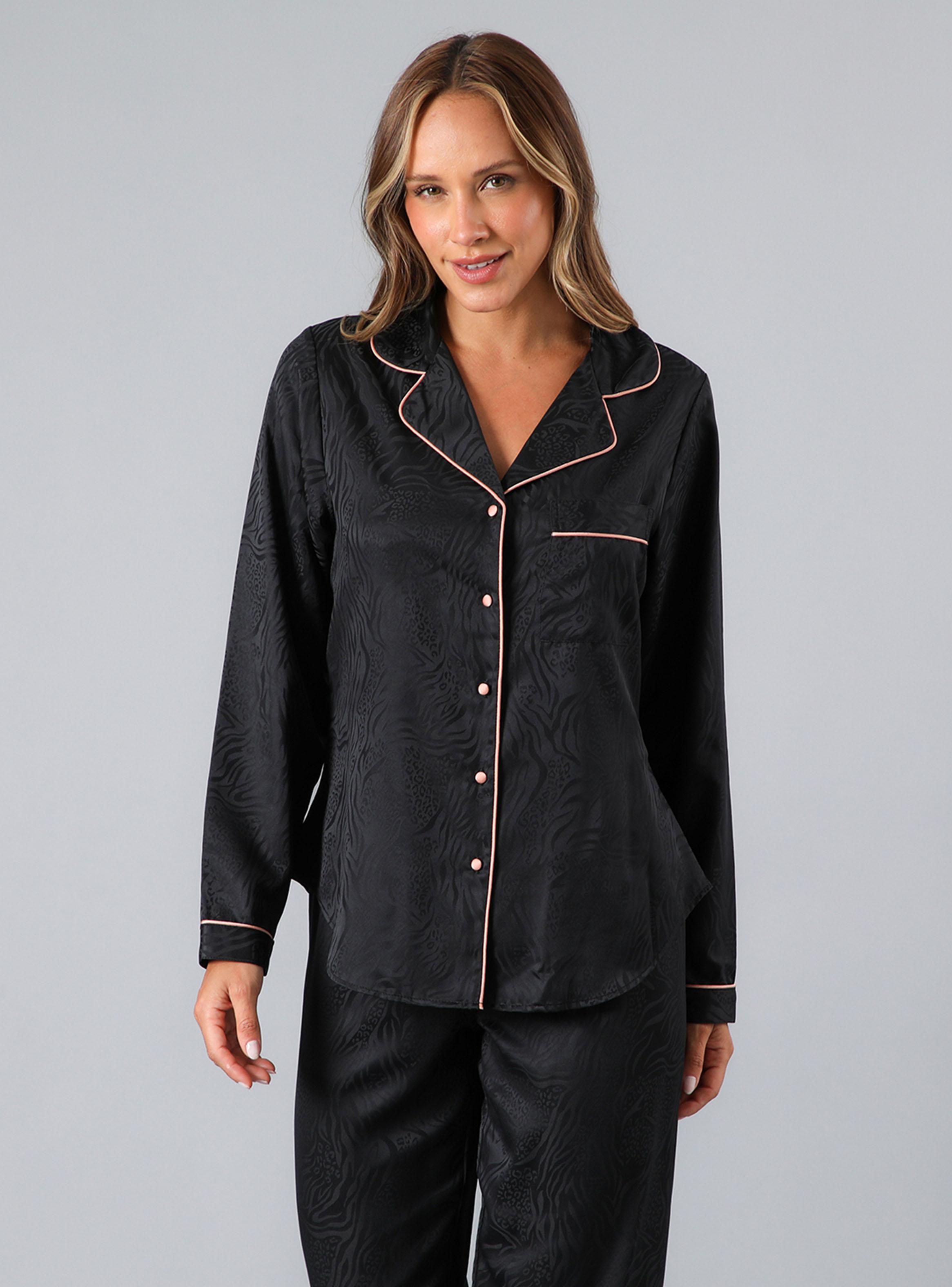 Set Camisero + Pantalón Satín Color Jacquard-2