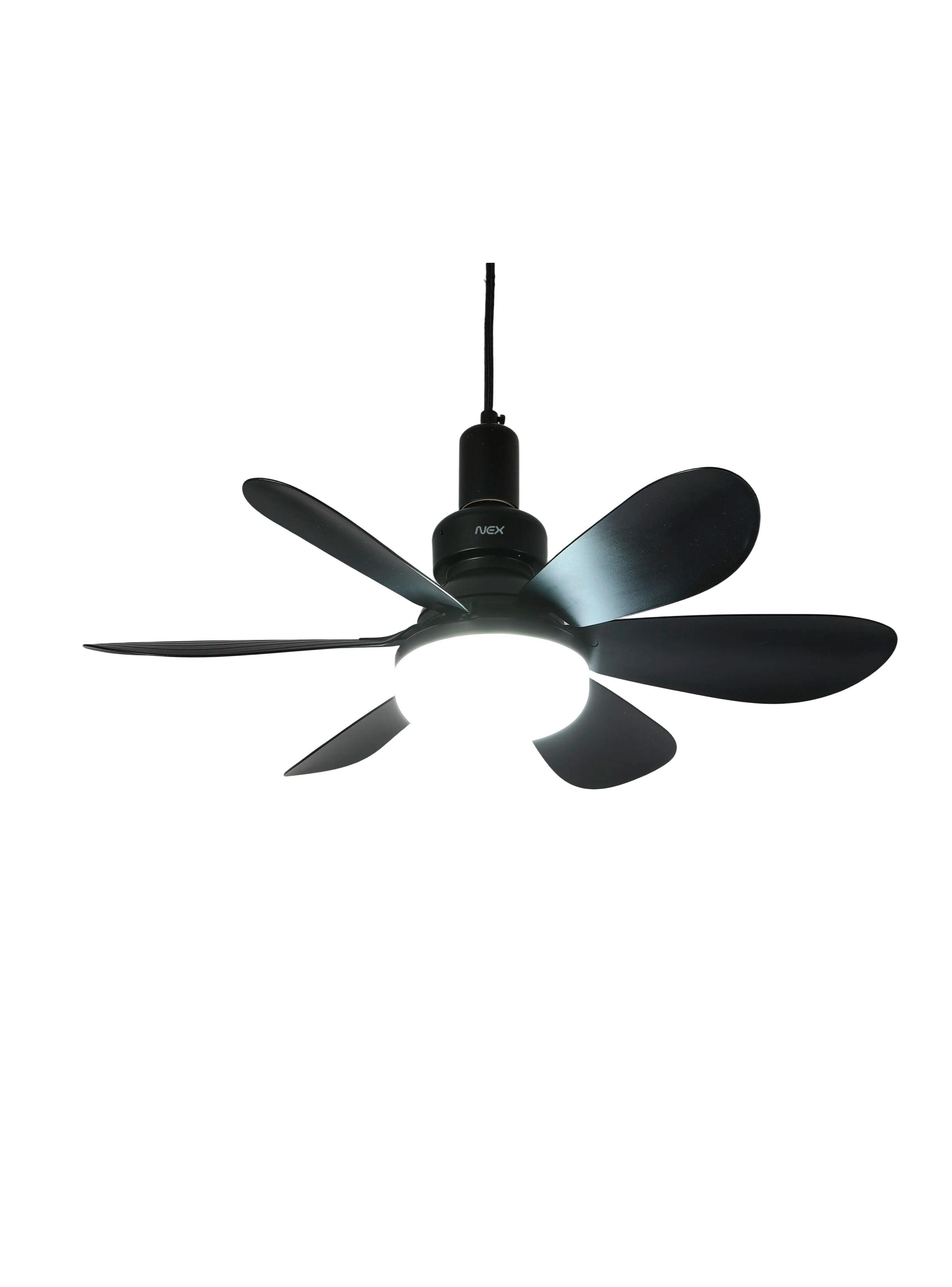 Ventilador de Techo con Lámpara 40w FAMP26190blk Negro-5