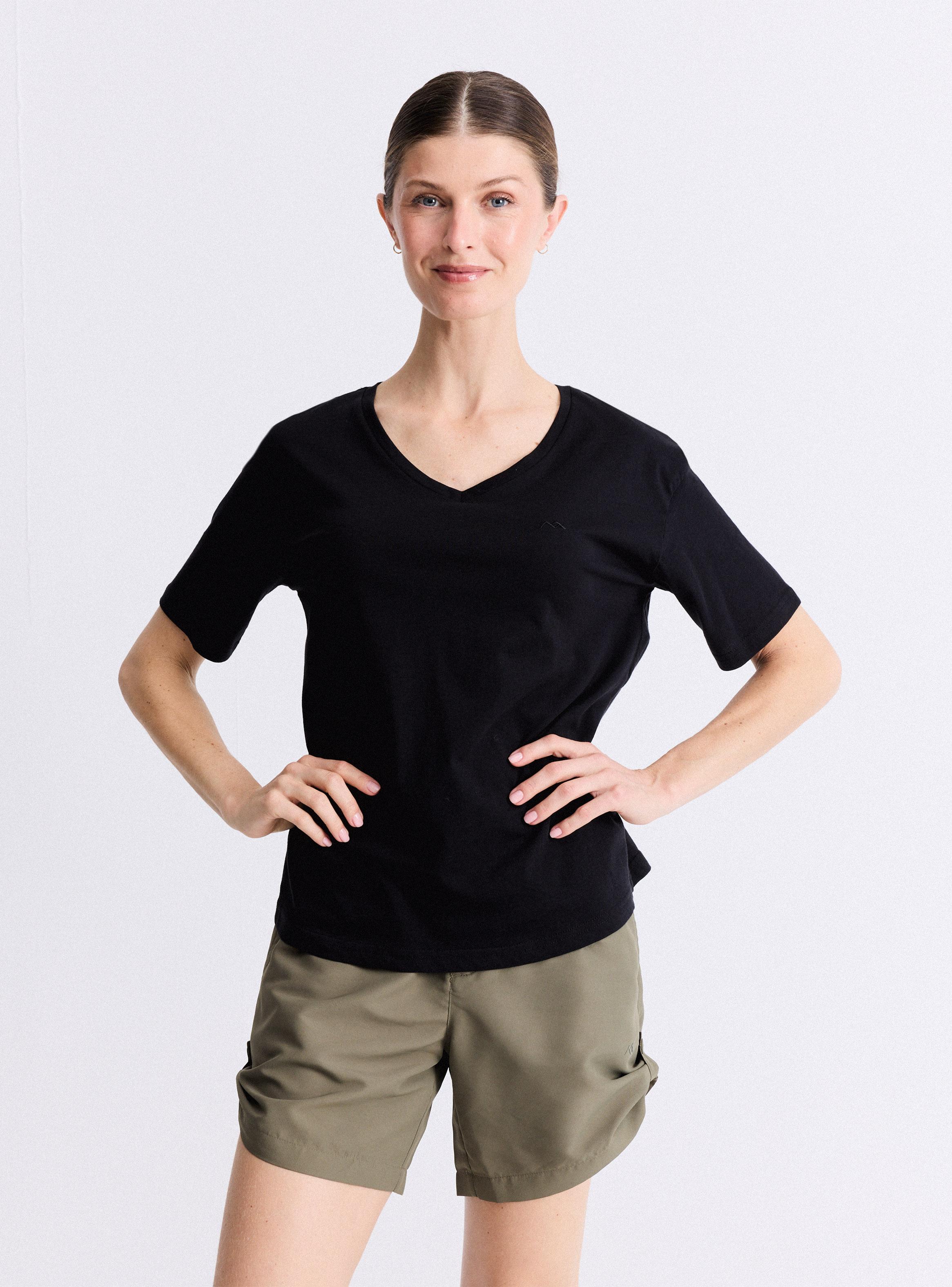 Polera Basic Holgada Cuello V-0
