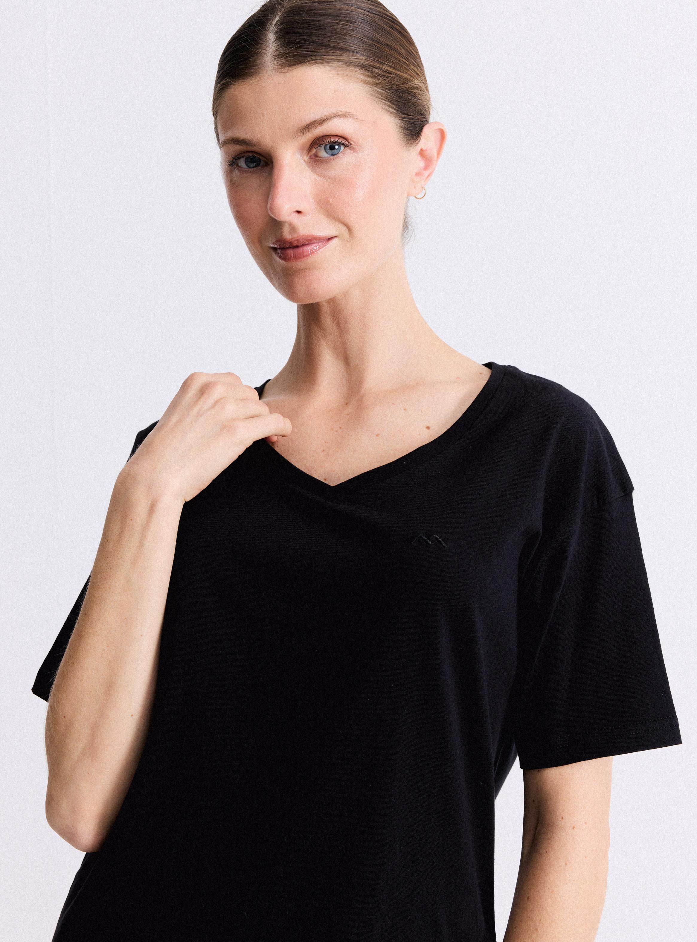 Polera Basic Holgada Cuello V-2
