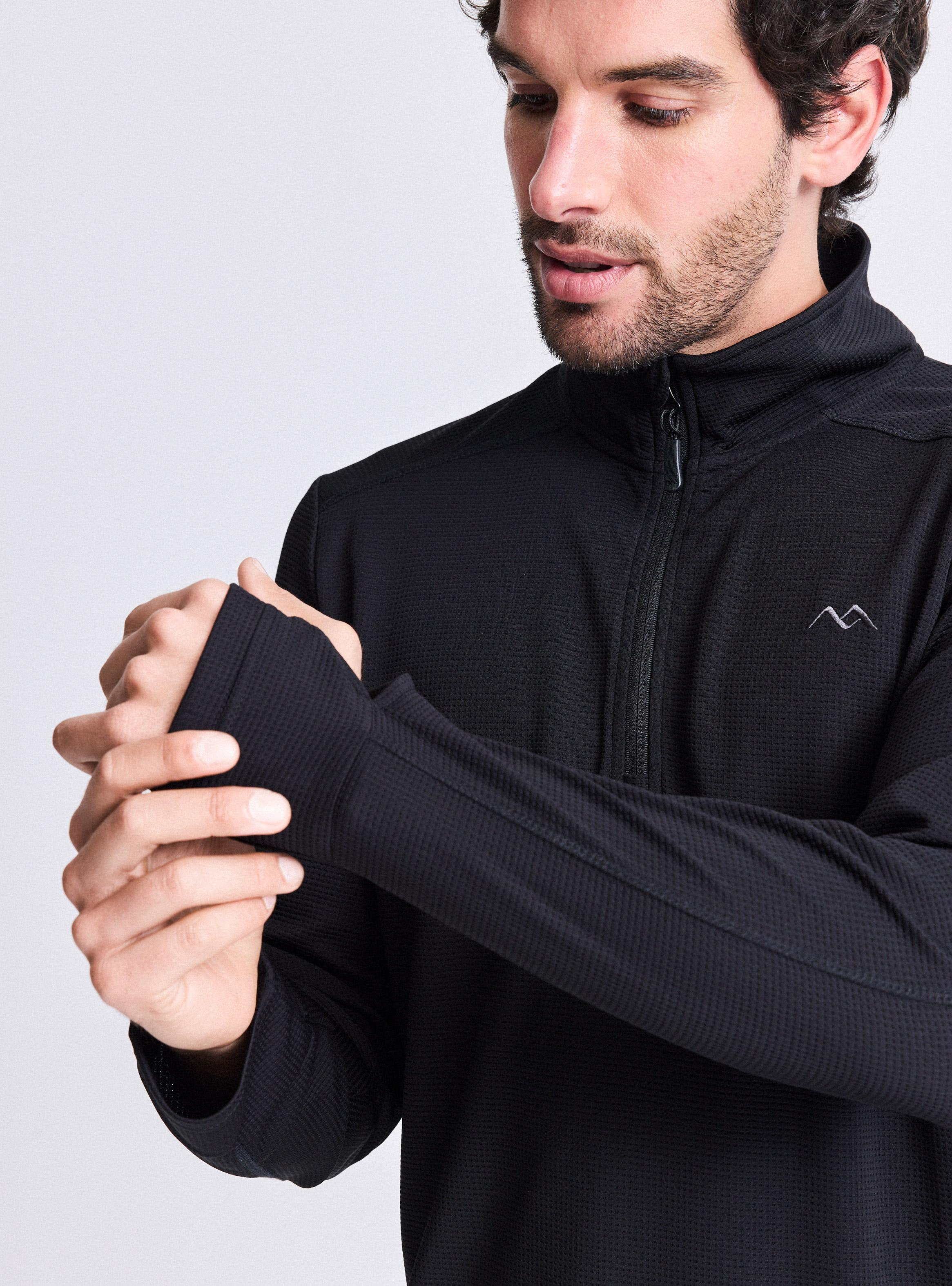 Polerón Trekking Medio Cierre Y Textura-3