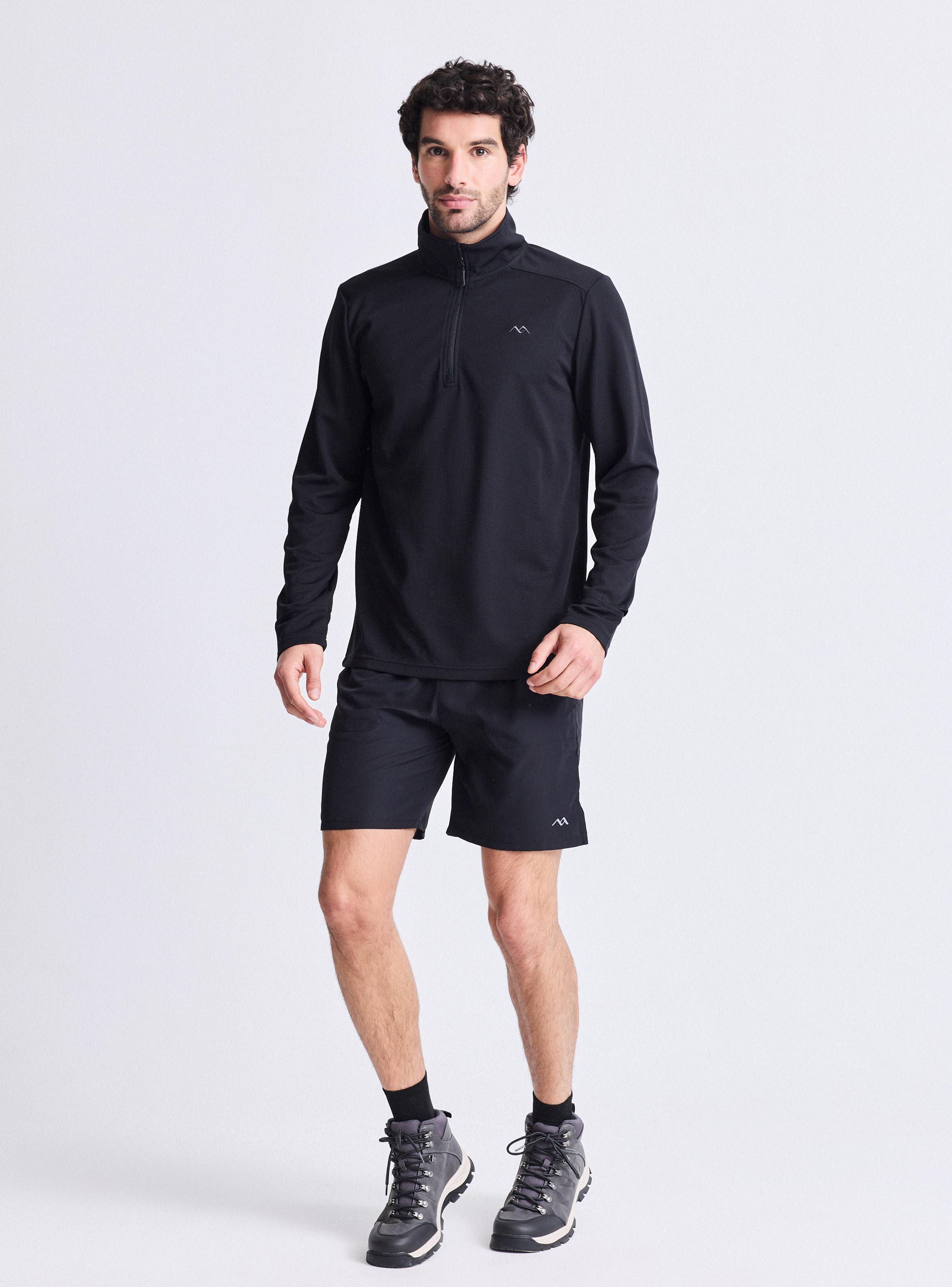 Polerón Trekking Medio Cierre Y Textura-4