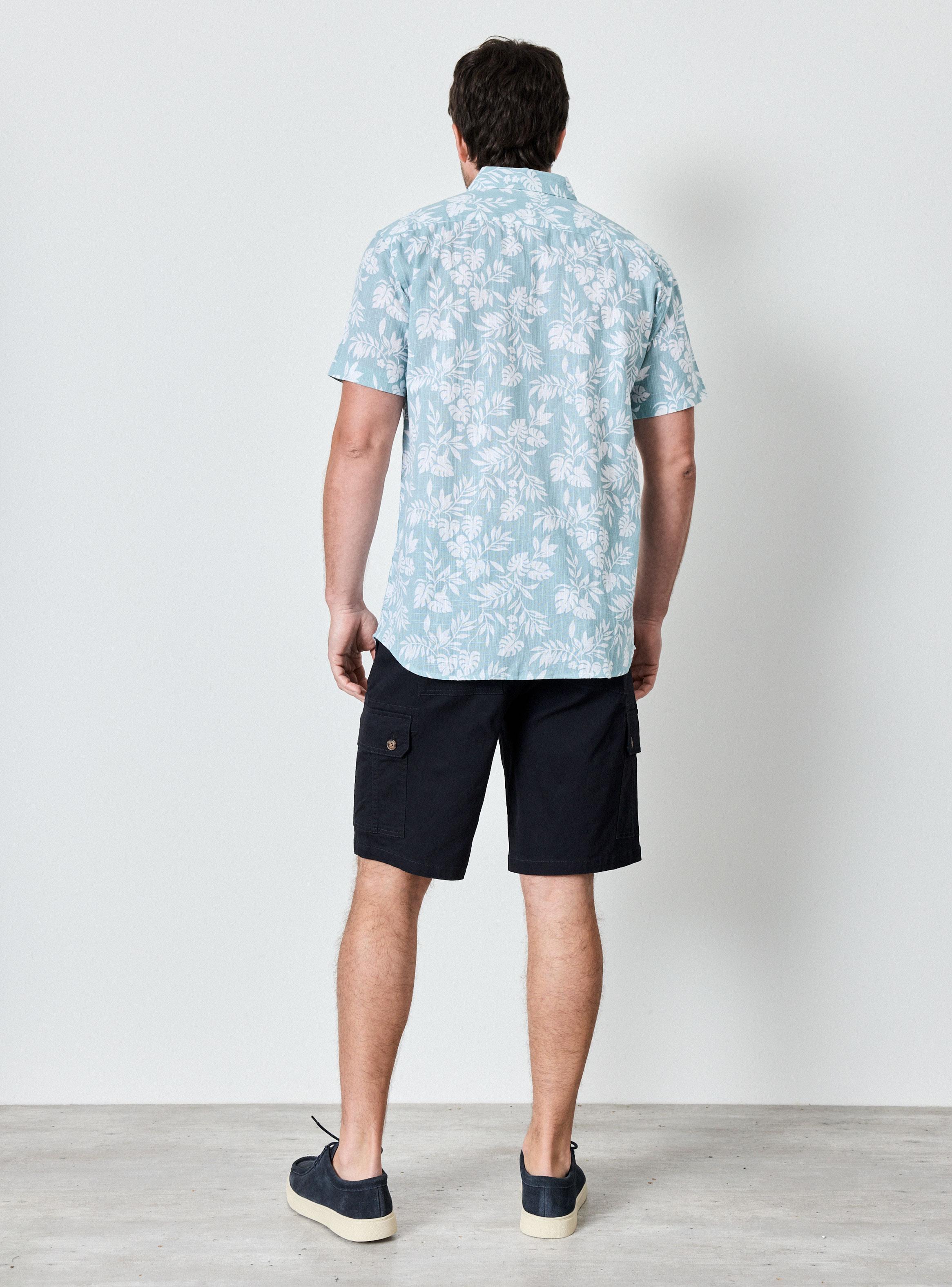 Camisa Manga Corta Lino Algodón Diseños-5