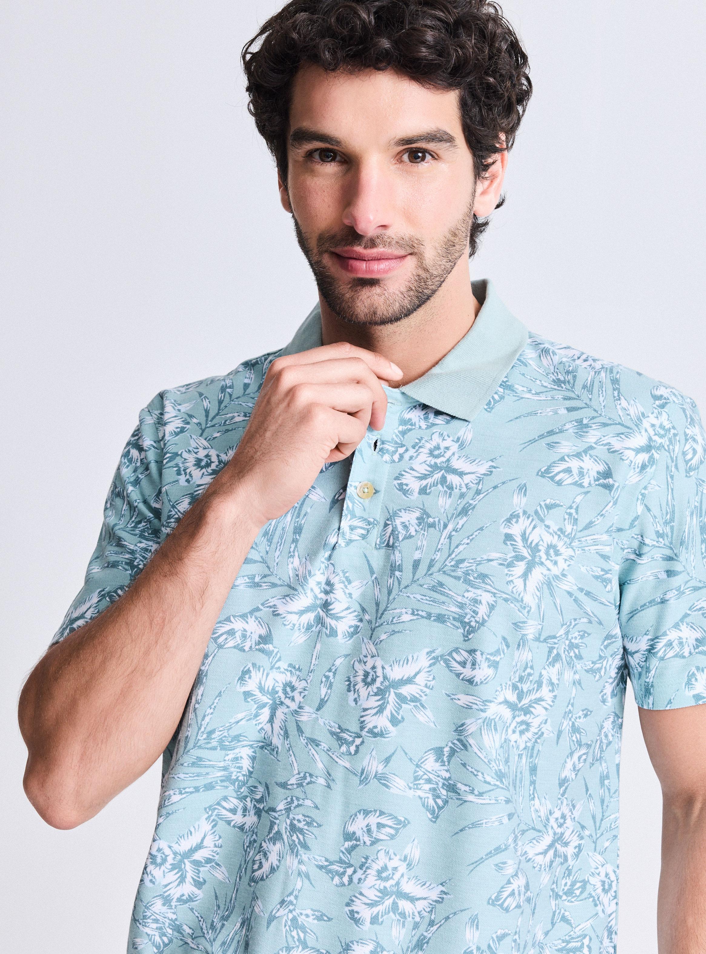 Polera Pique Diseno Hojas-2