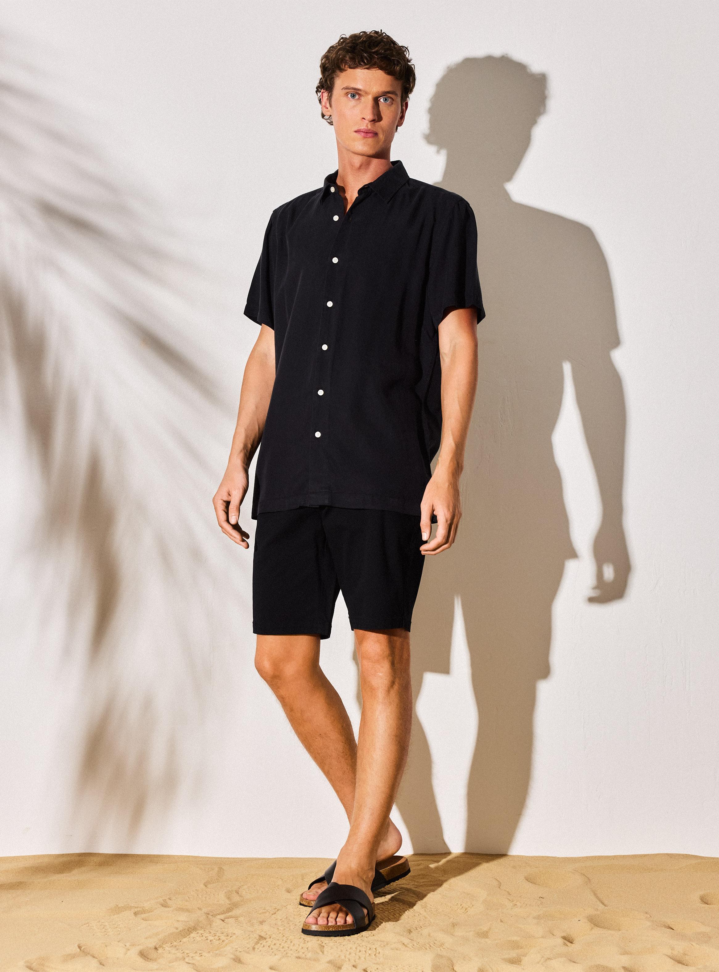Camisa Algodón Lino Garment Dye-4