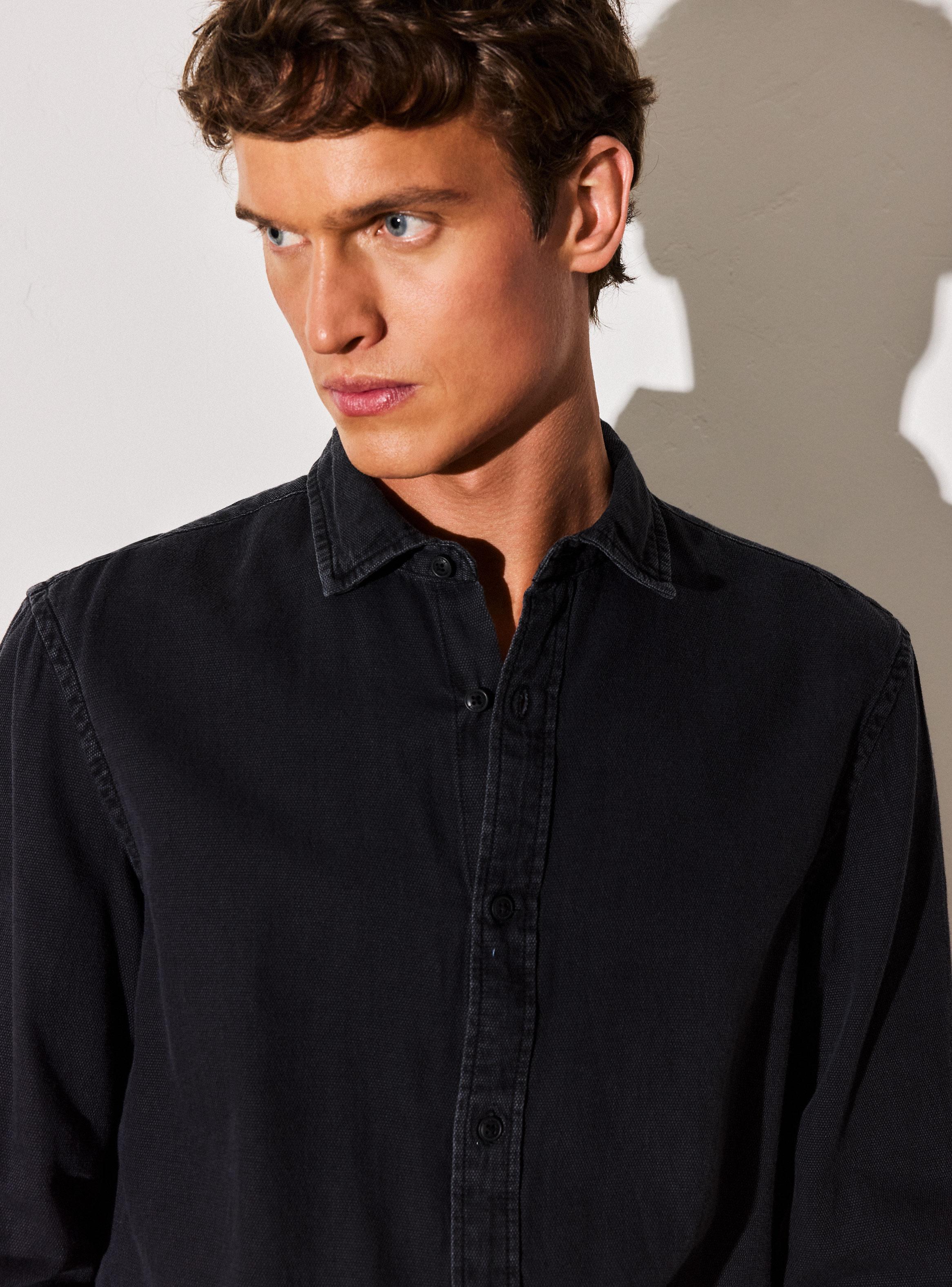 Camisa Denim Ml Dobby-2