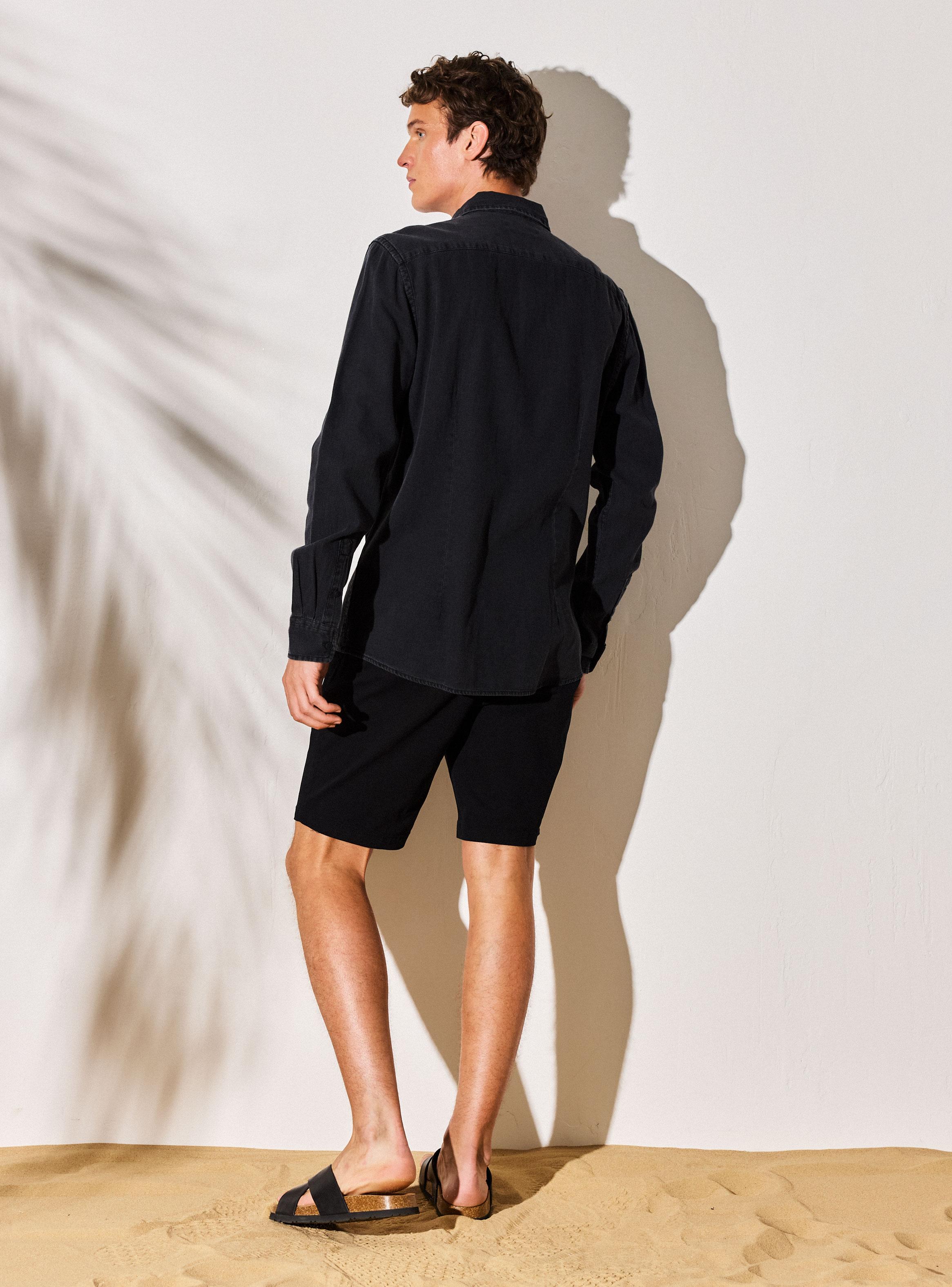 Camisa Denim Ml Dobby-5