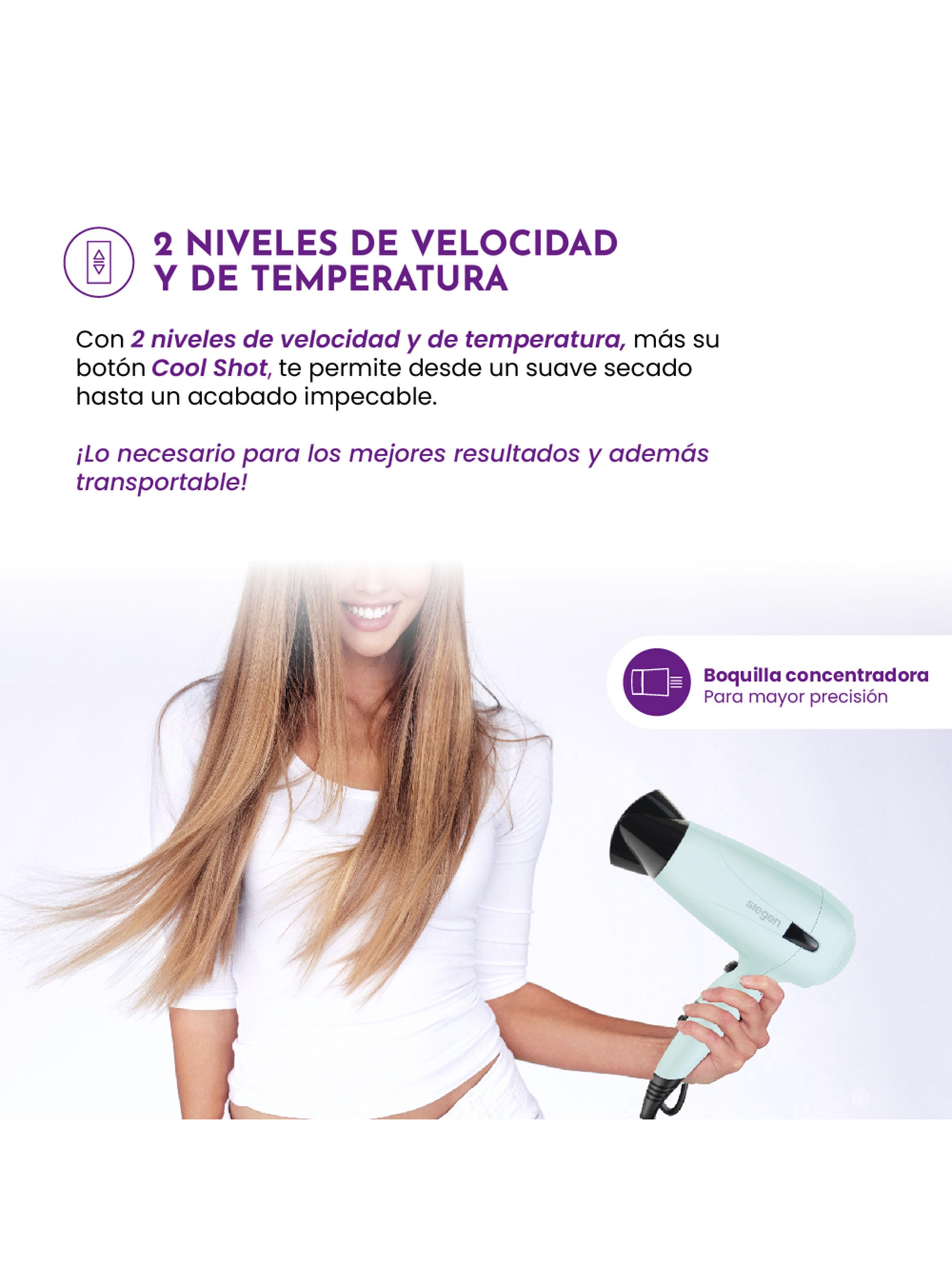 Secador de Pelo Let`s Go Travel 1700W SG-3012C56 Lila-4