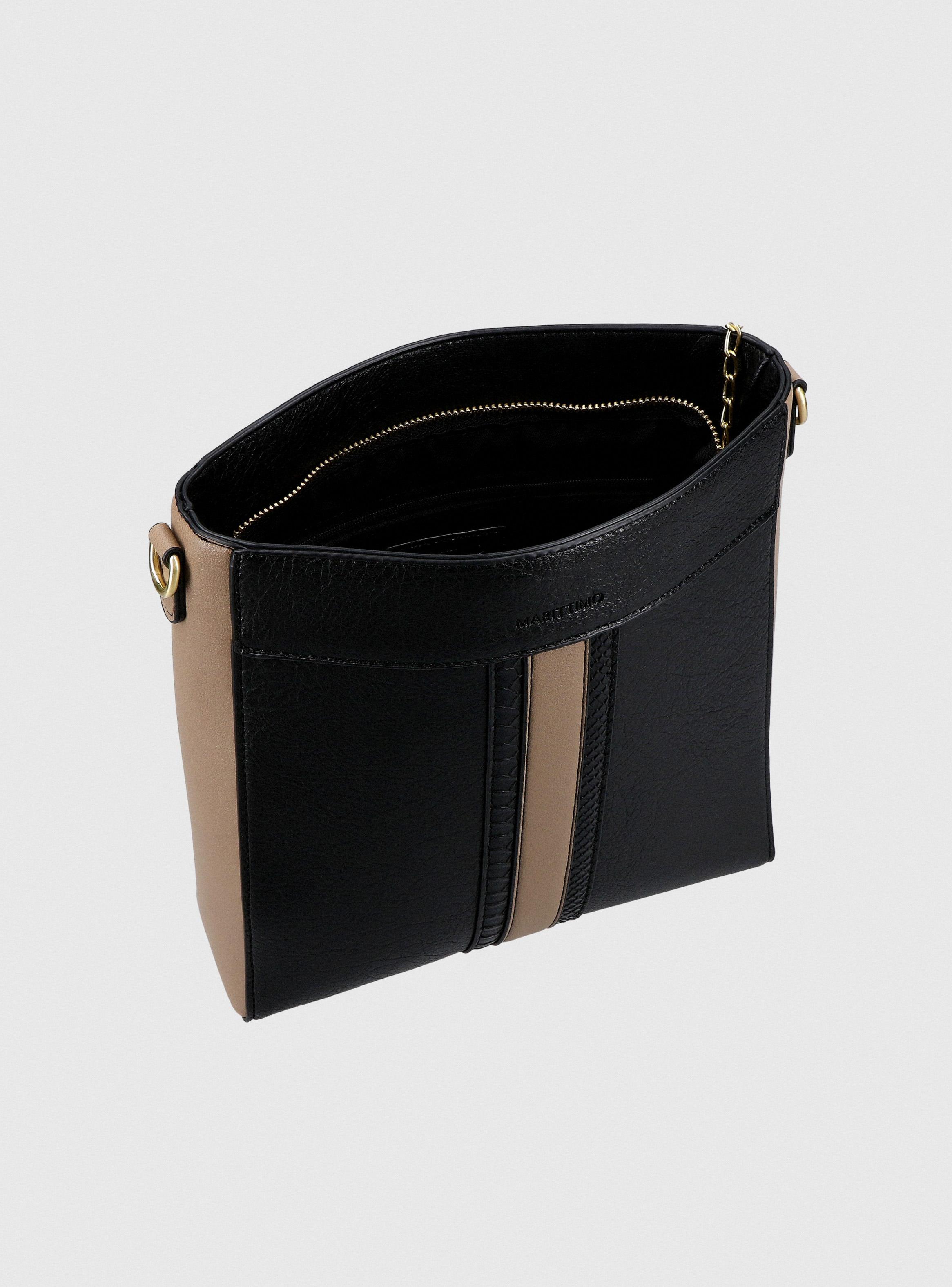Cartera Crossbody Bicolor con Detalles Efecto Snake-3