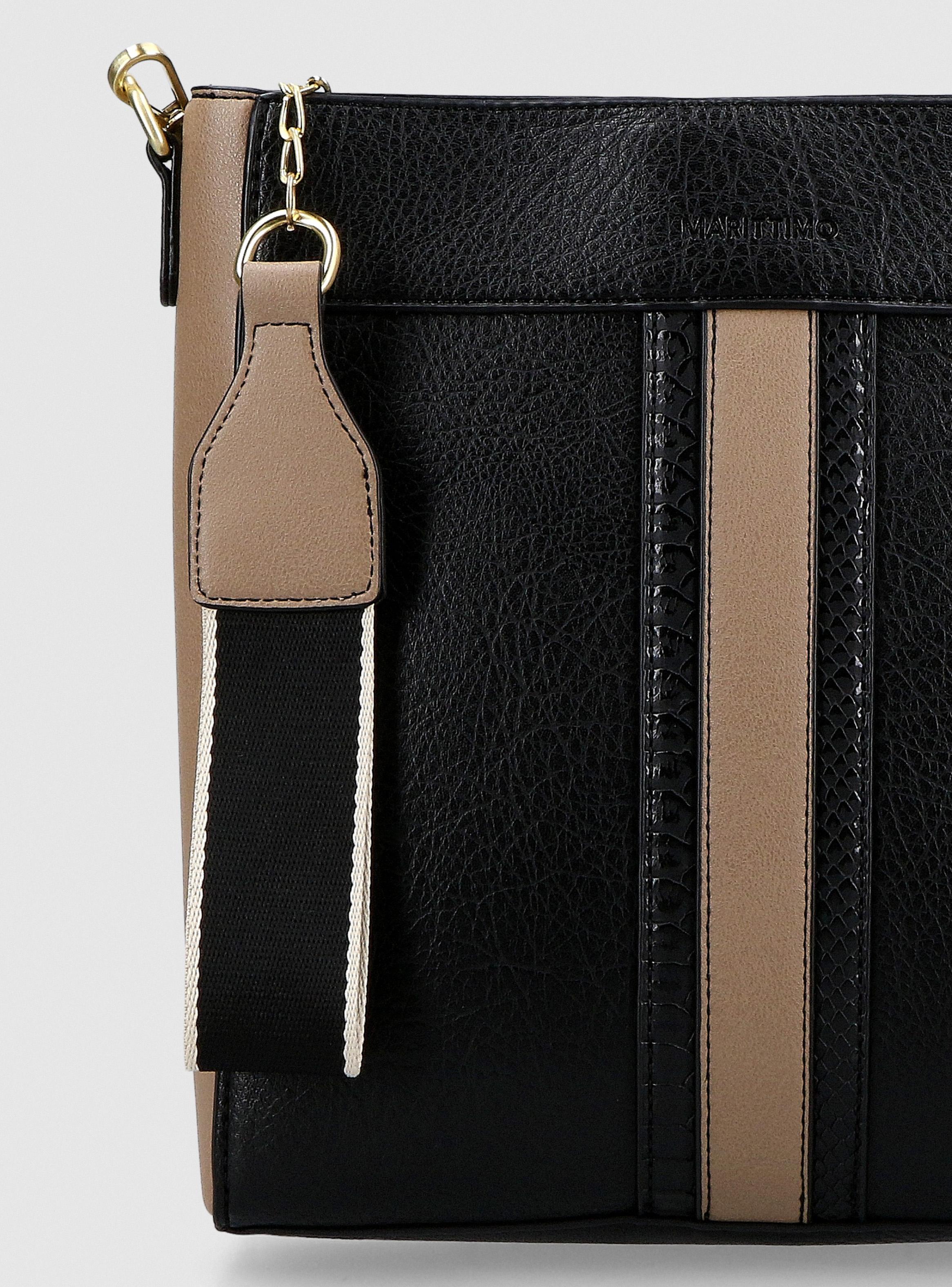 Cartera Crossbody Bicolor con Detalles Efecto Snake-4