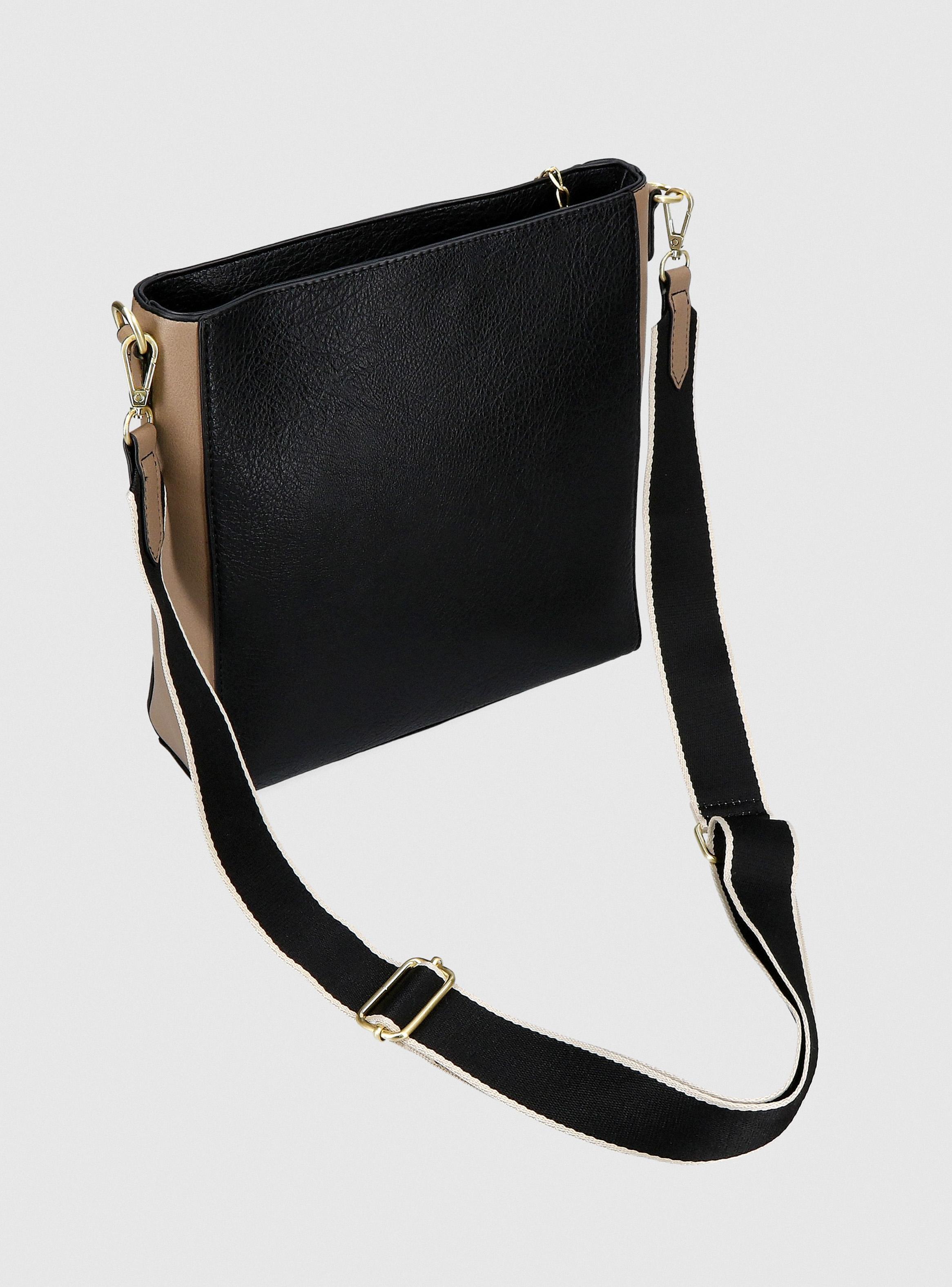 Cartera Crossbody Bicolor con Detalles Efecto Snake-2