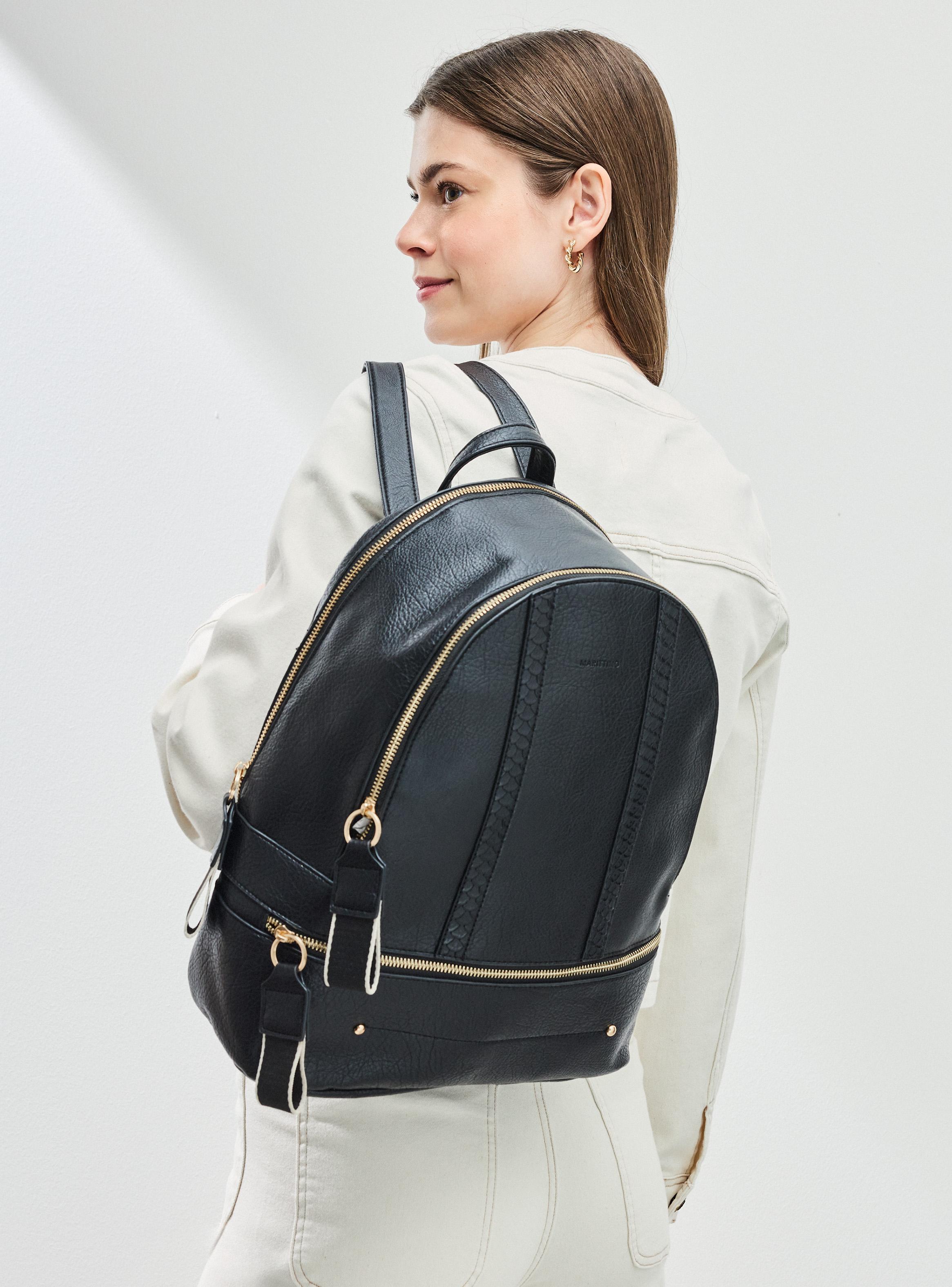 Mochila con Detalles Efecto Snake-6