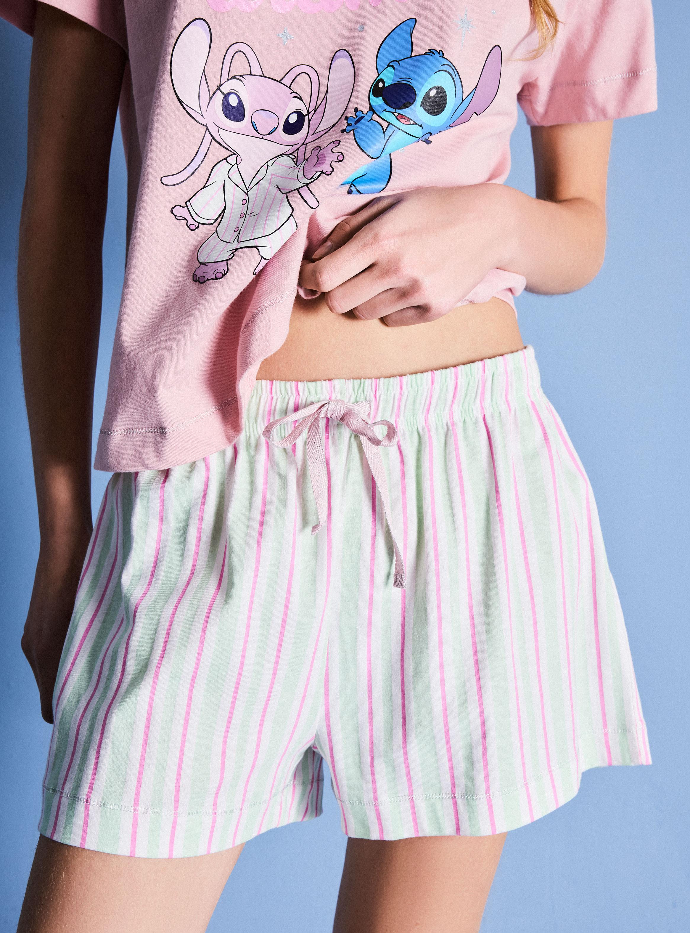 Pijama Corto Estampado Disney Stitch y Ángel-3