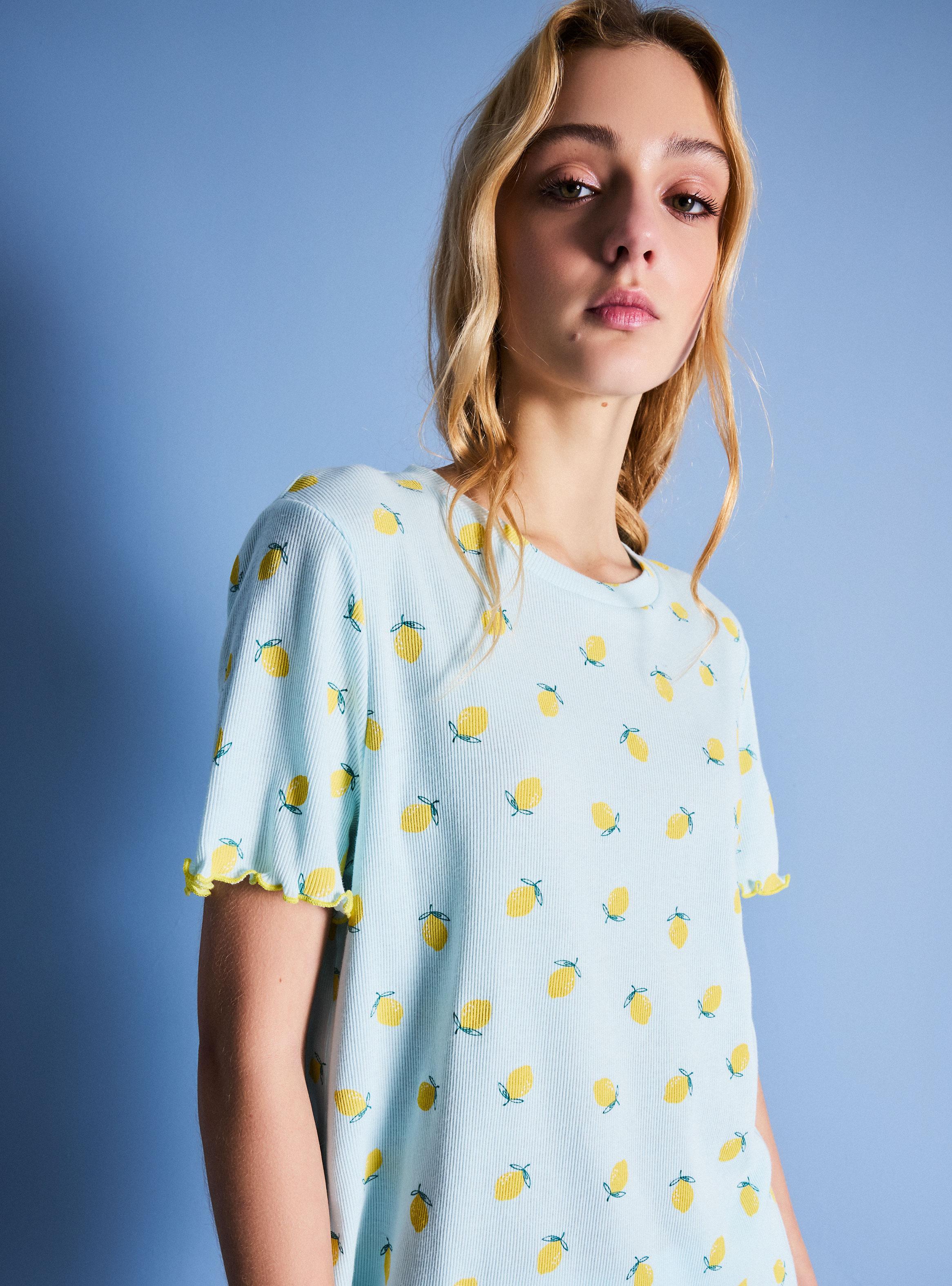 Pijama Corto Rib Fulll Estampado Detalle de Rule-2