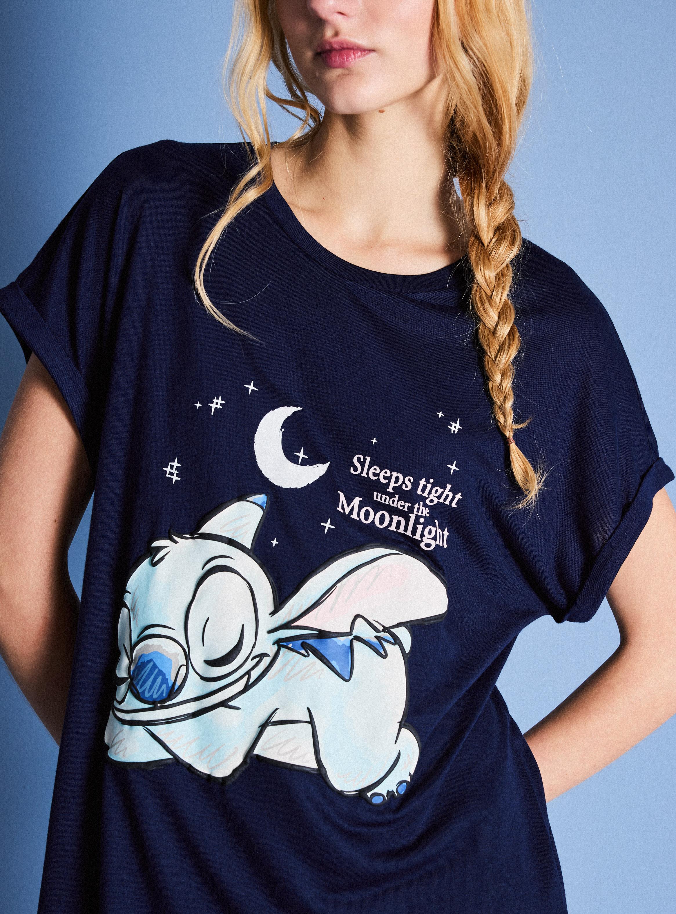 Camisa de Dormir Manga Corta Estampado Disney Stitch-3