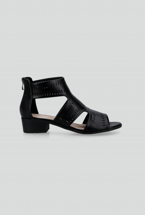 Sandalia Taco Corte Laser Mujer-4