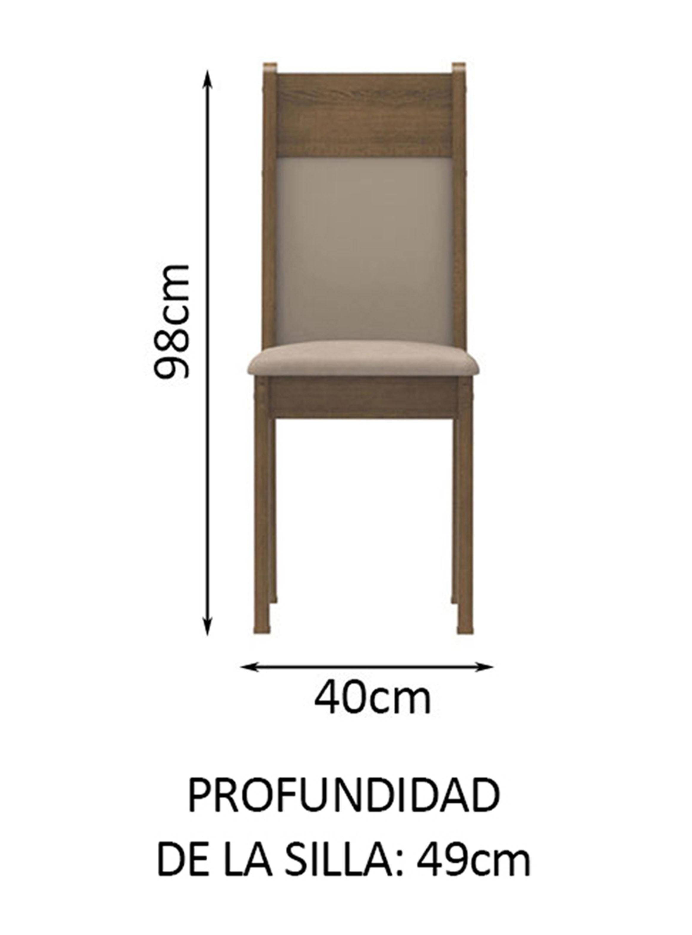 Juego de Comedor Angela Morello 4 Sillas-2