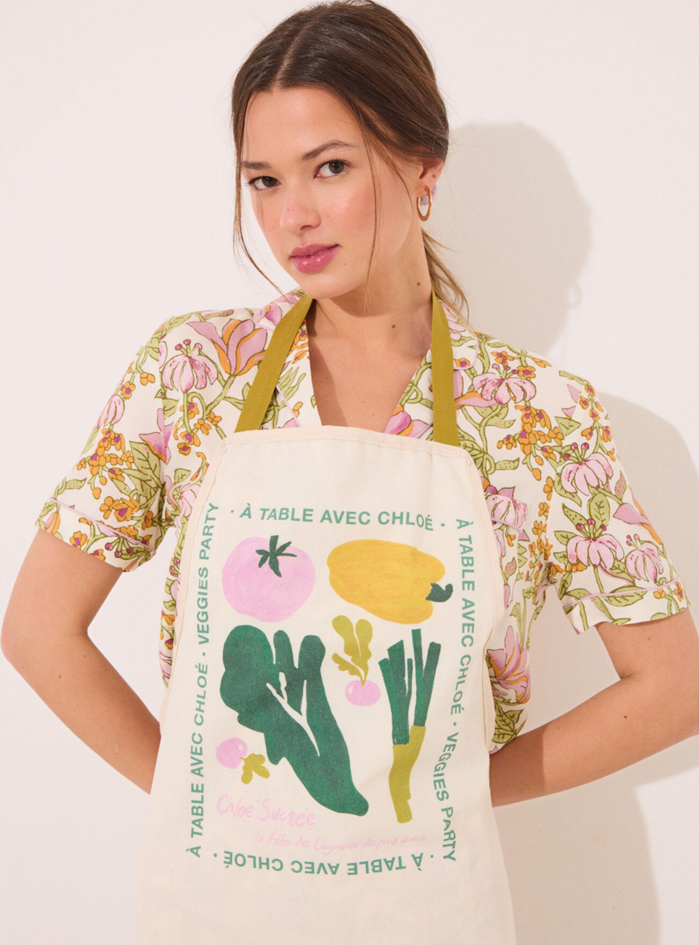 Delantal Algodón Print Vegetales-2