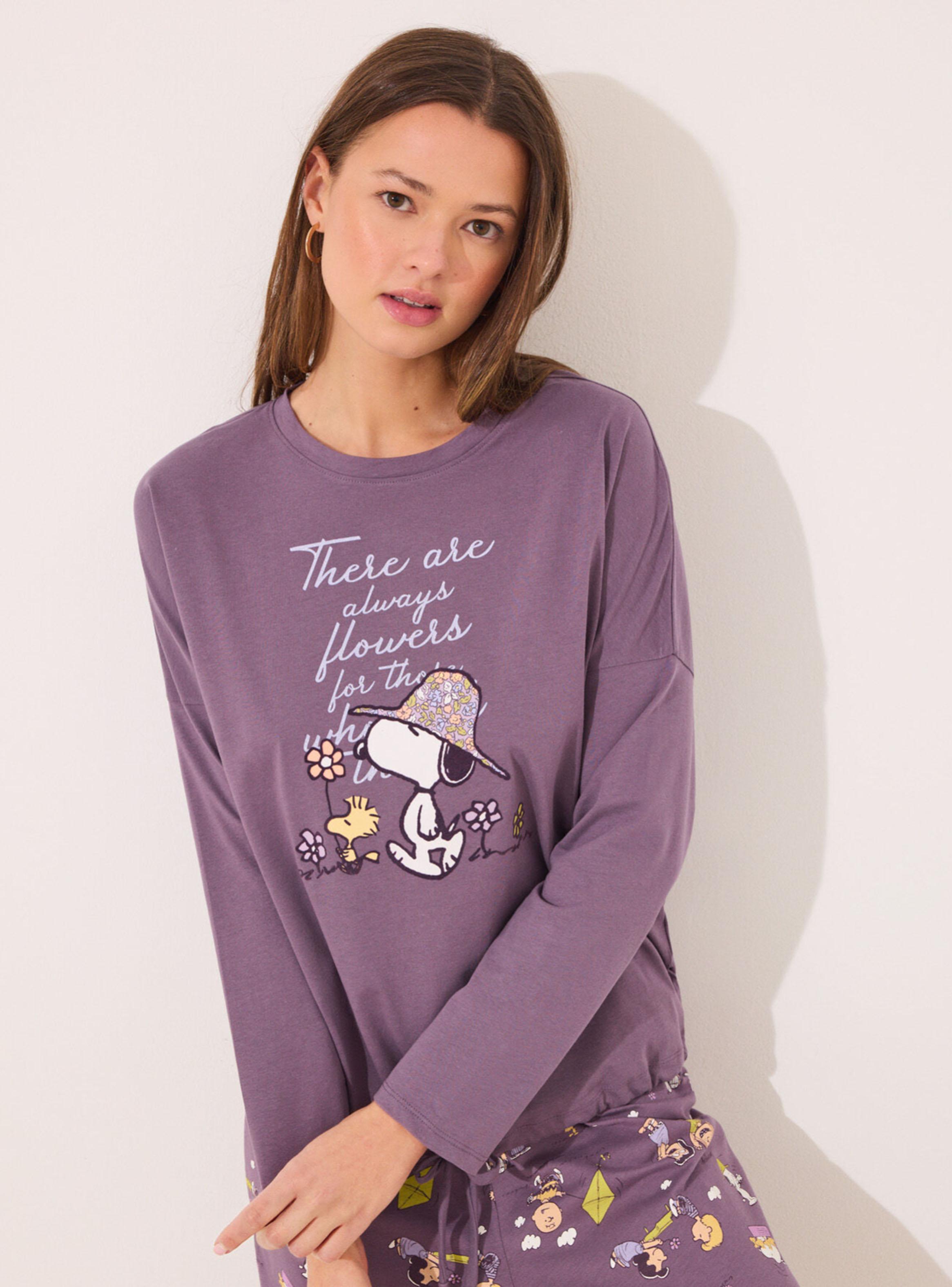 Pijama Largo Algodón Print Snoopy-2