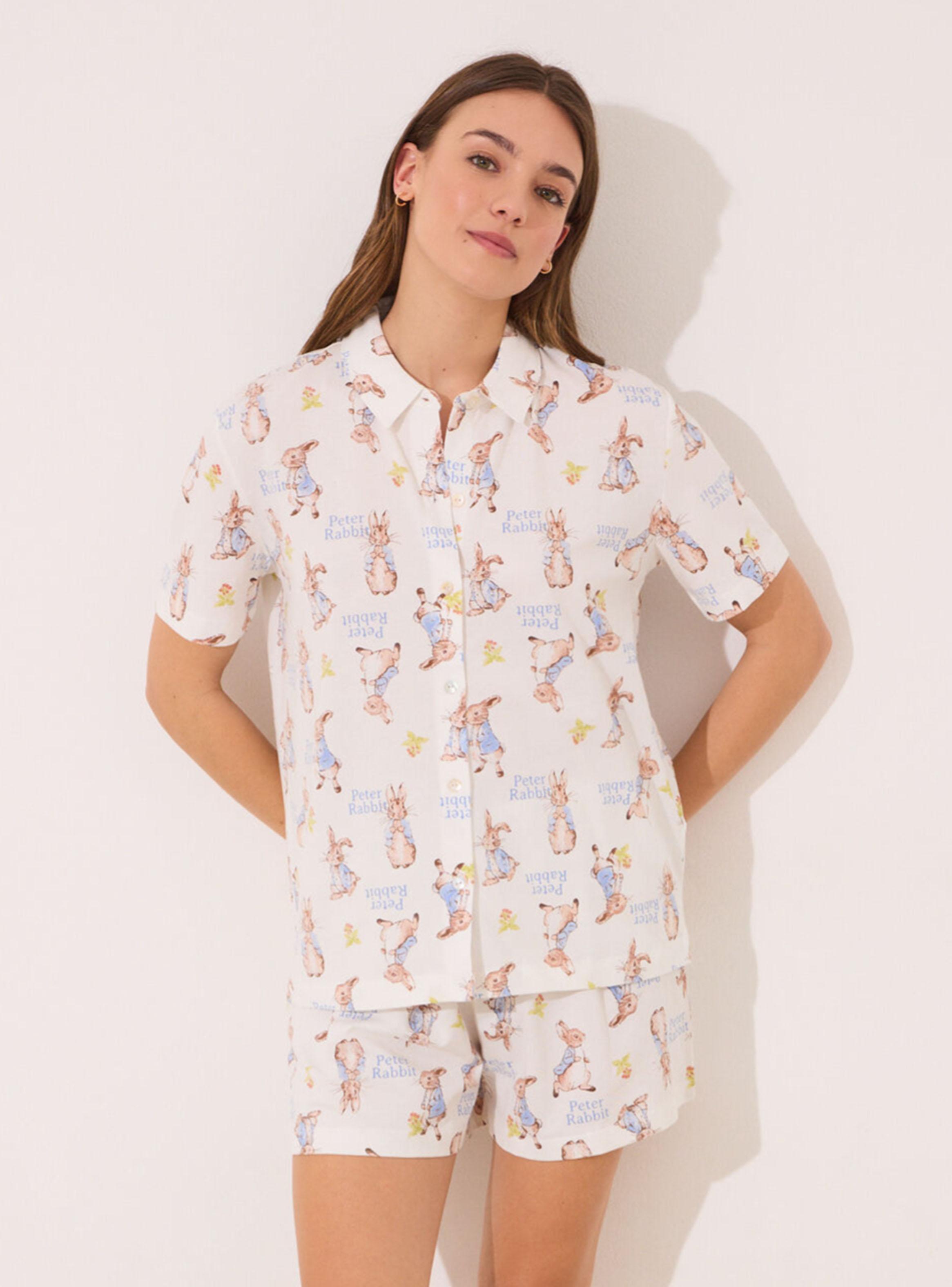 Pijama Camisero Corto Algodón Peter Rabbit-0