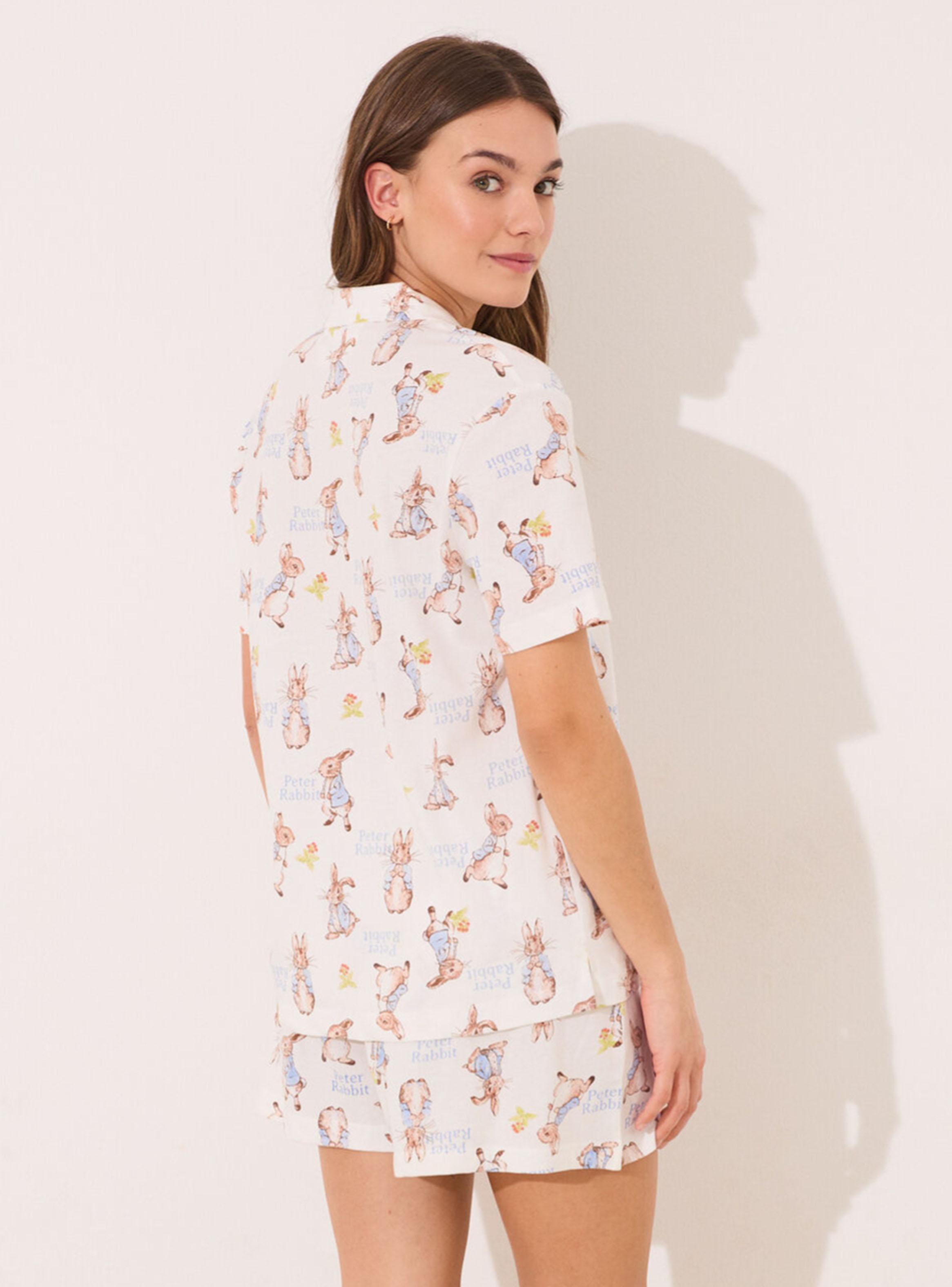 Pijama Camisero Corto Algodón Peter Rabbit-1