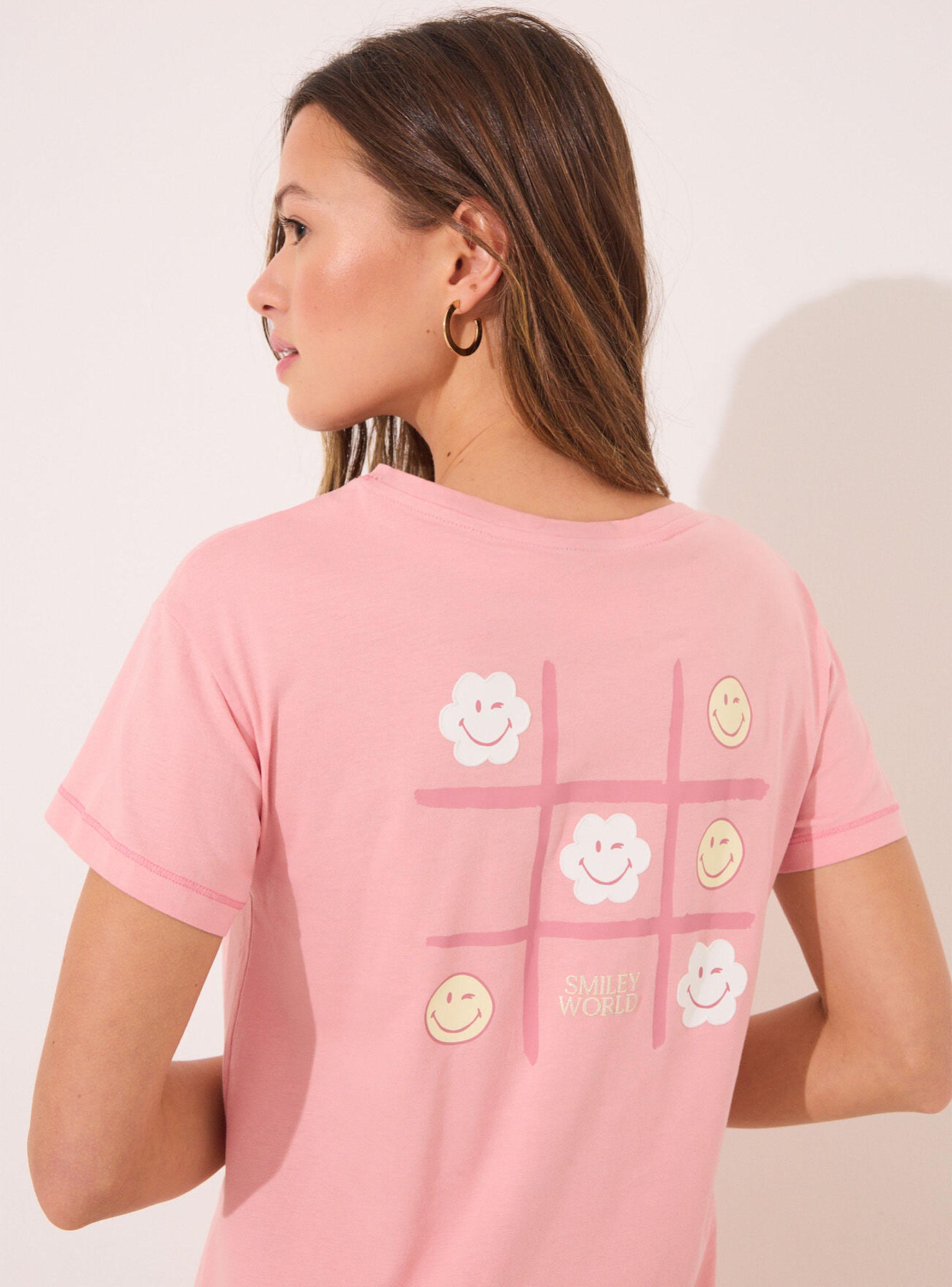 Pijama Algodón Rosa Smiley-4
