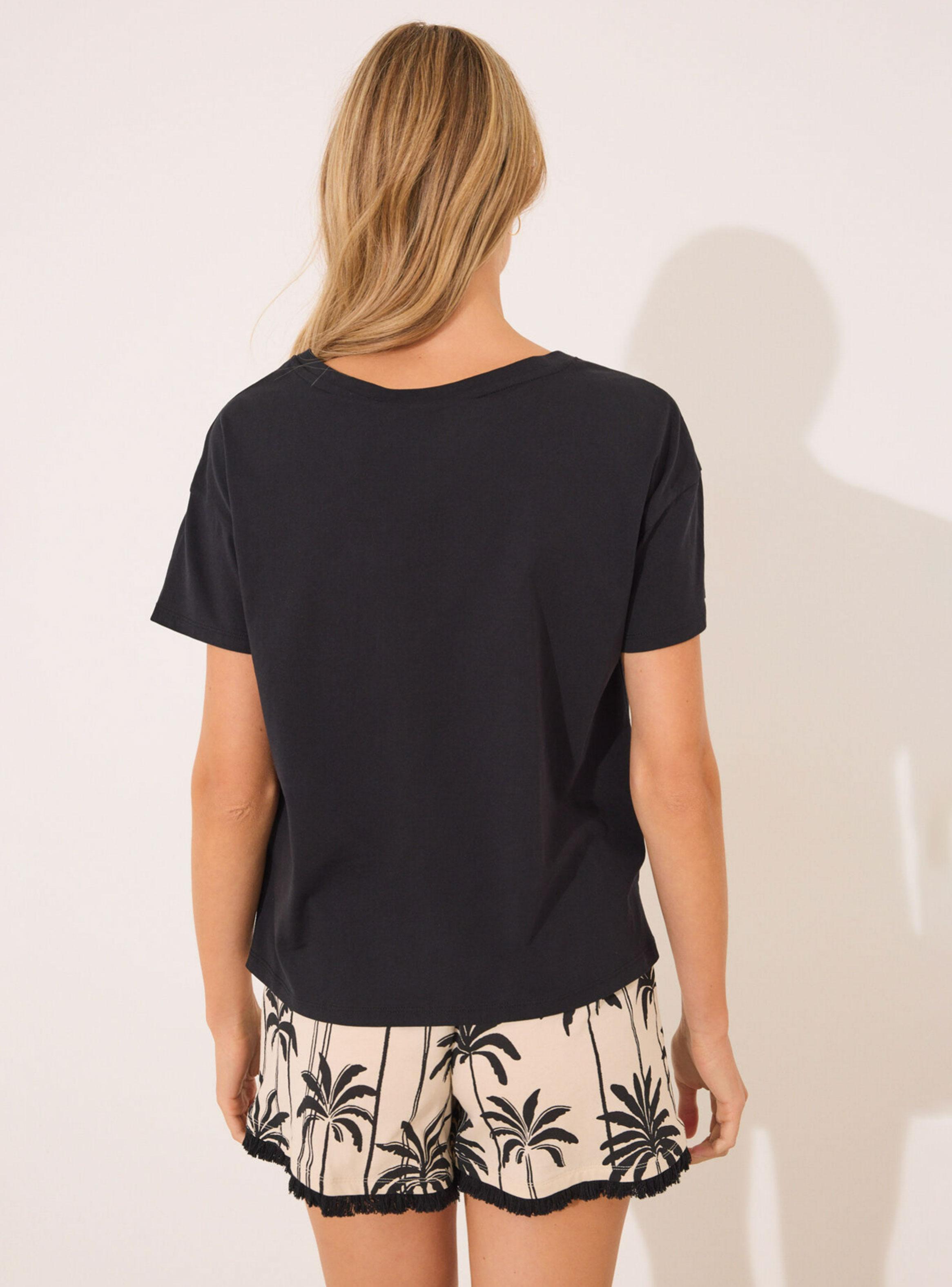 Pijama Corto Algodón Print Mickey Mouse-1