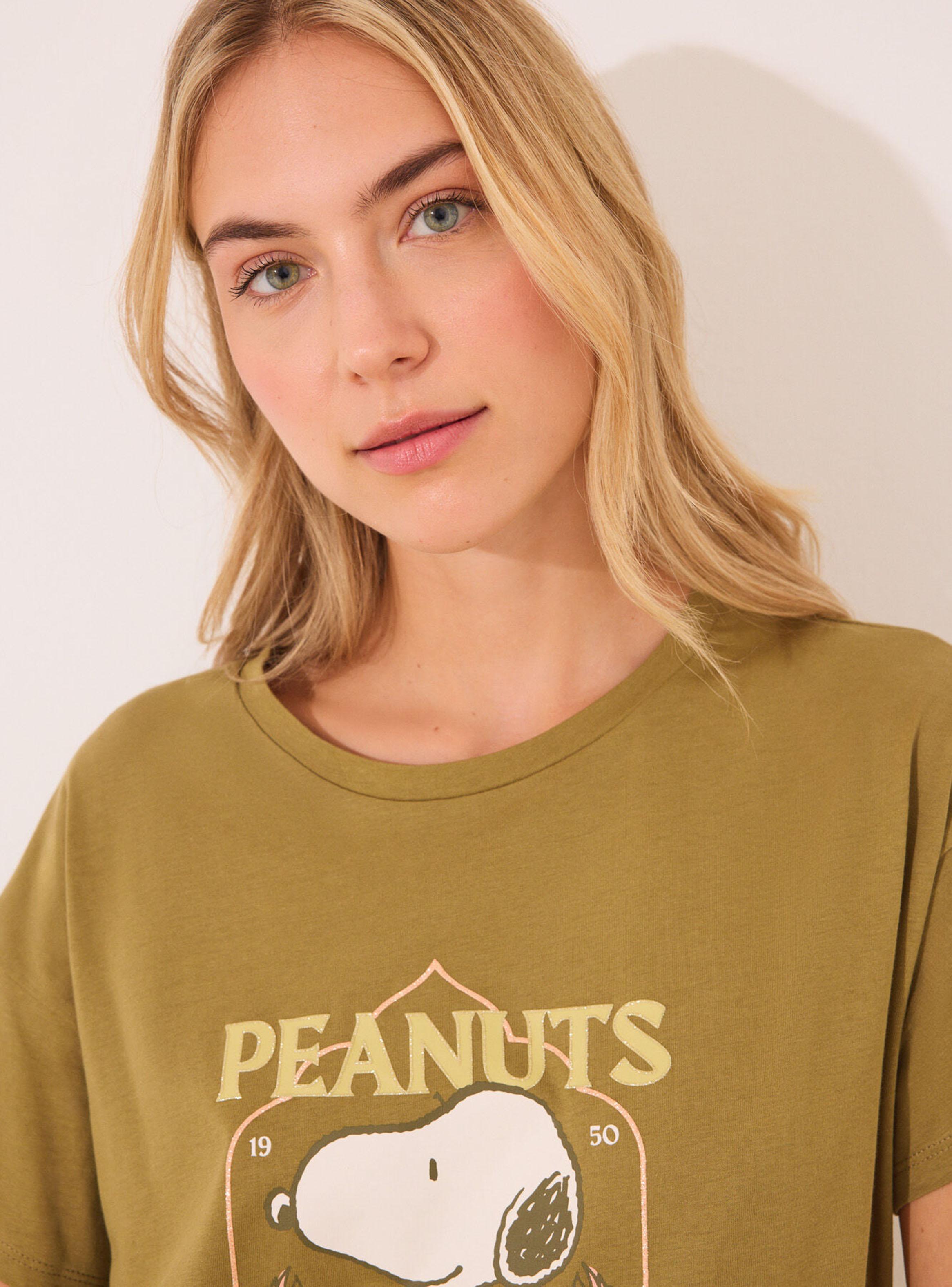 Pijama Corto Snoopy Caqui-3