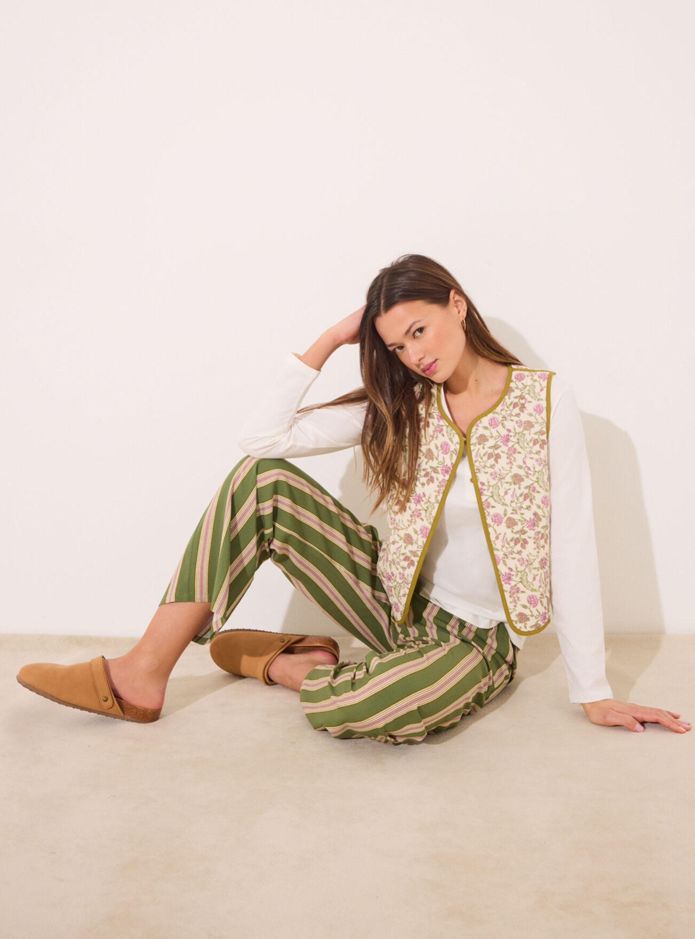 Chaleco Reversible Diseño Sellos Verdes-3