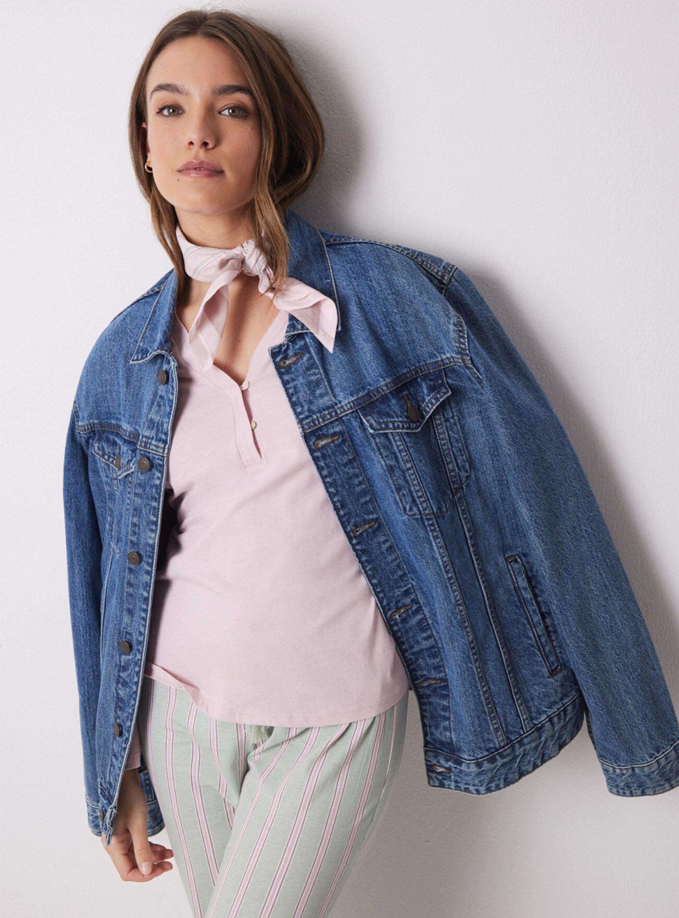 Polera Manga Larga Algodón Rosa-4