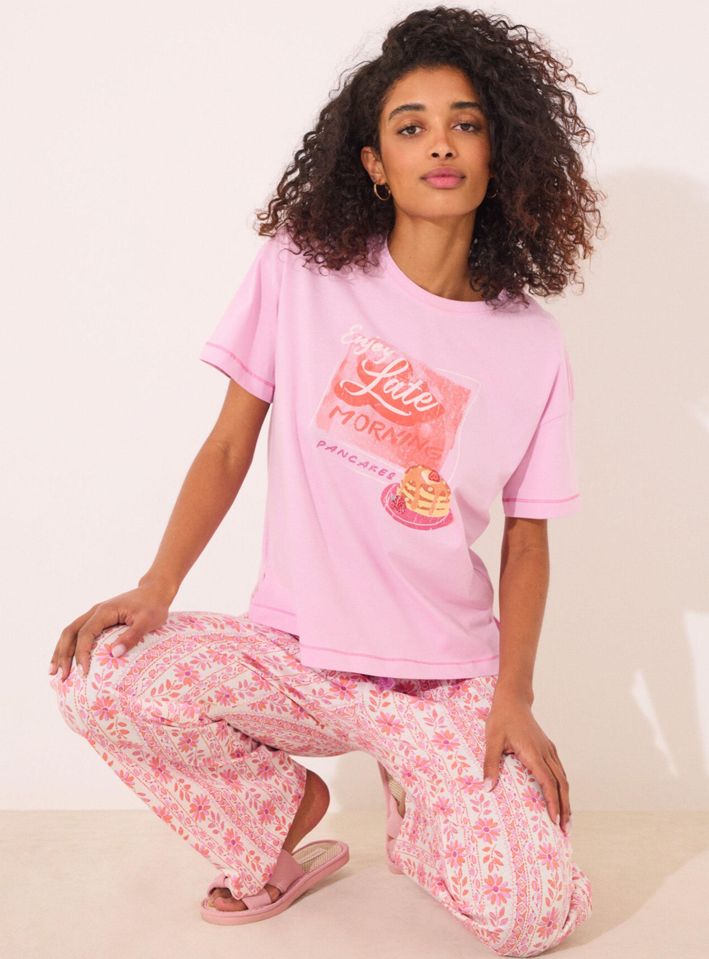 Polera Manga Corta Algodón Rosa-4