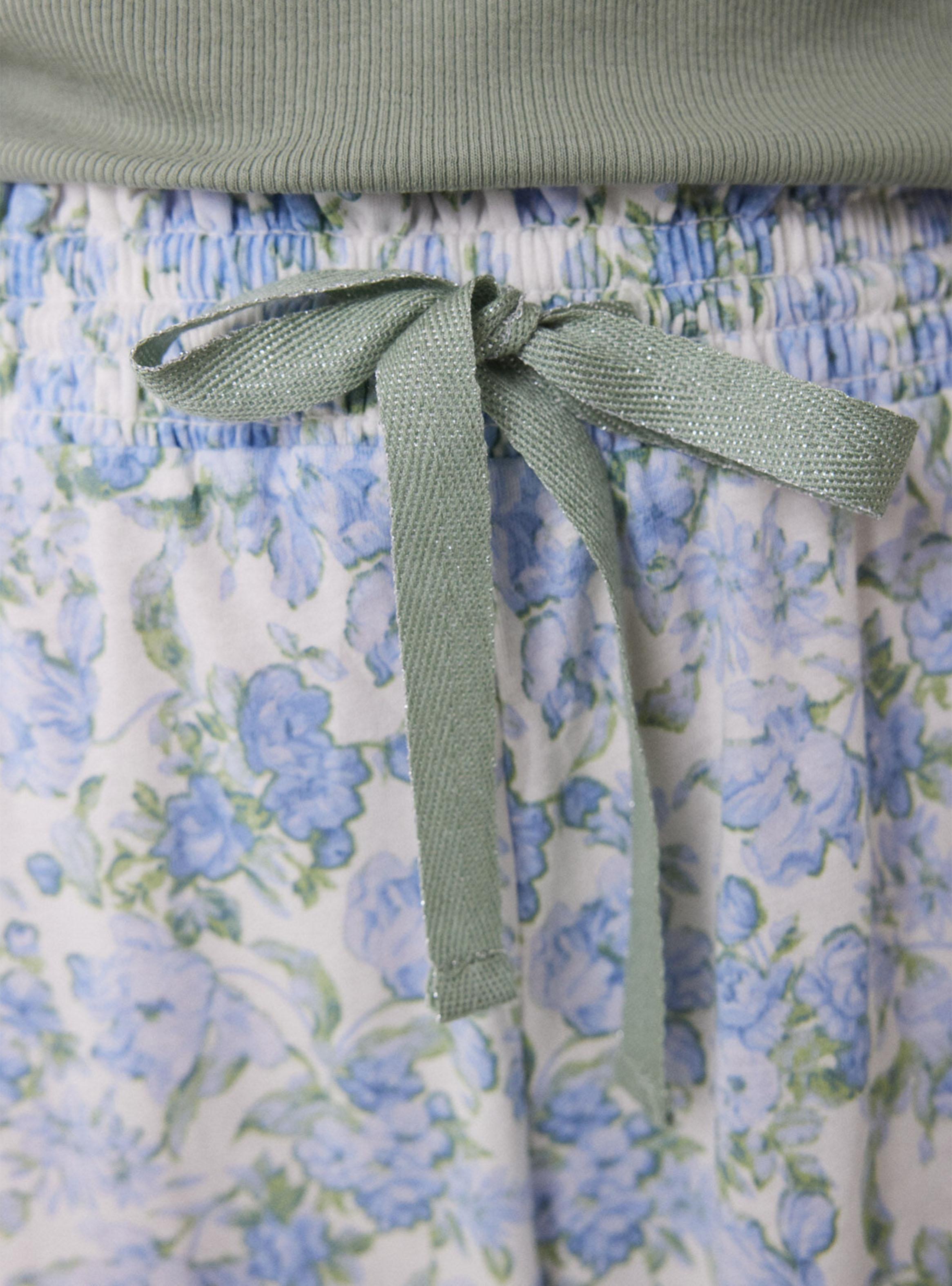Pijama Largo Algodón Canalé Flores Fleurs-5