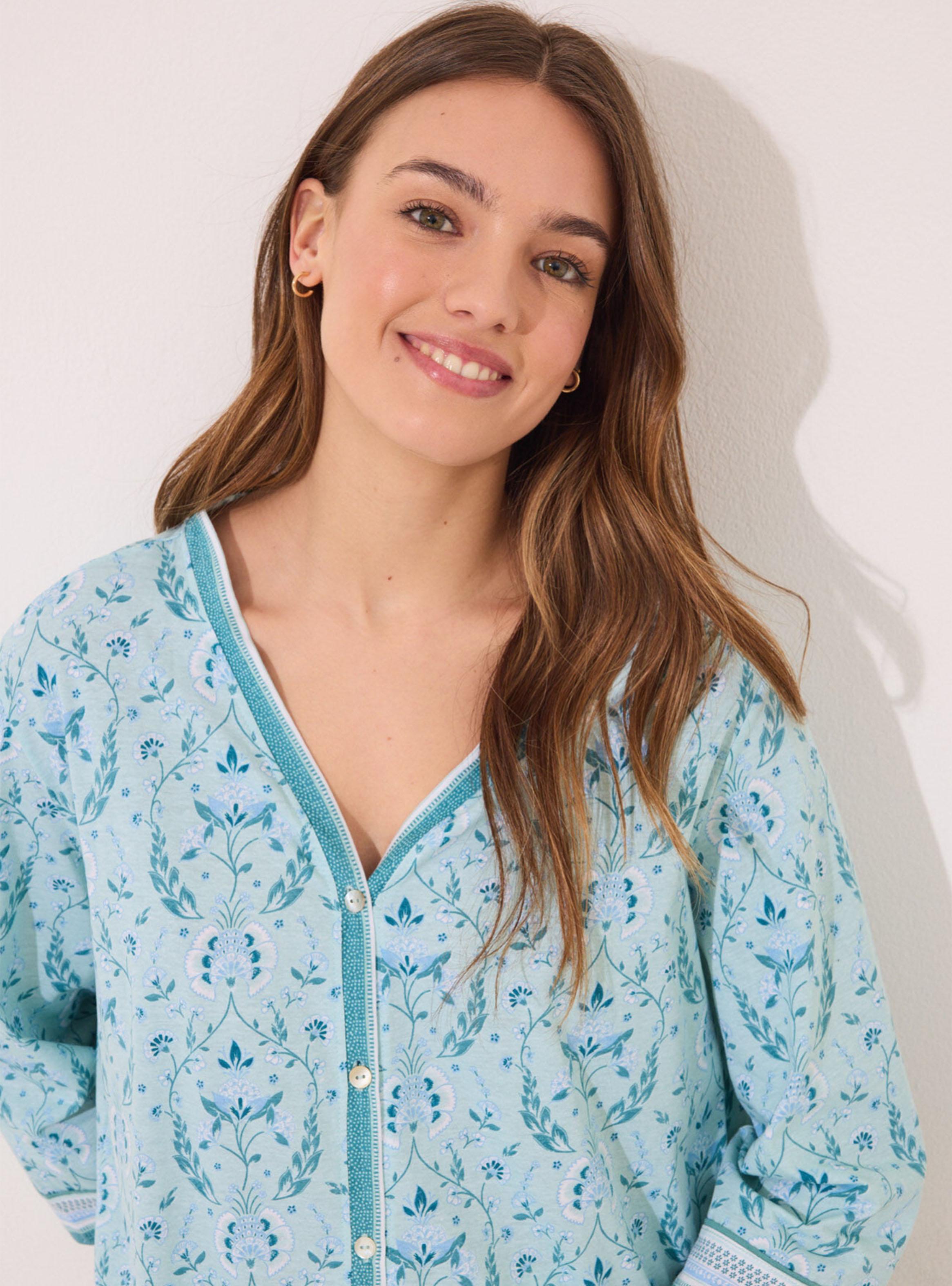 Pijama Algodón Estampado Flores-3