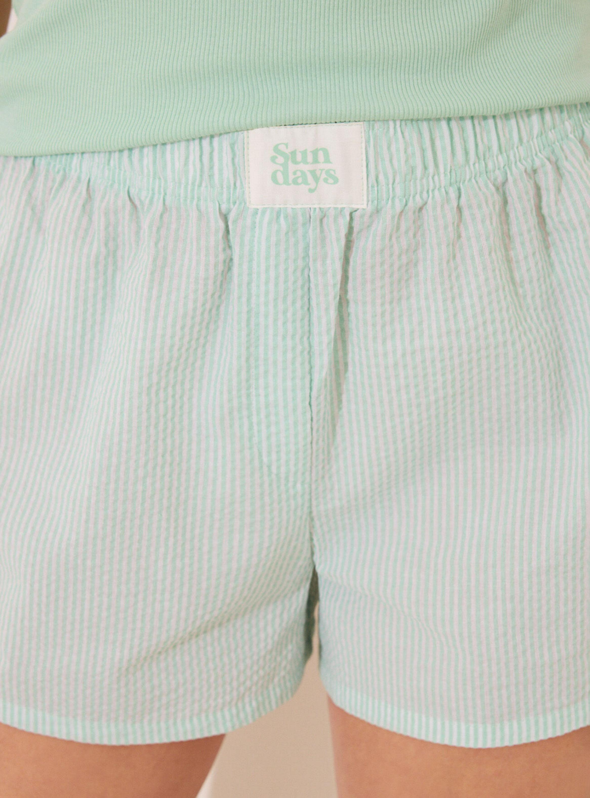 Pijama Corto Tirantes Algodón Estampado Rayas-3