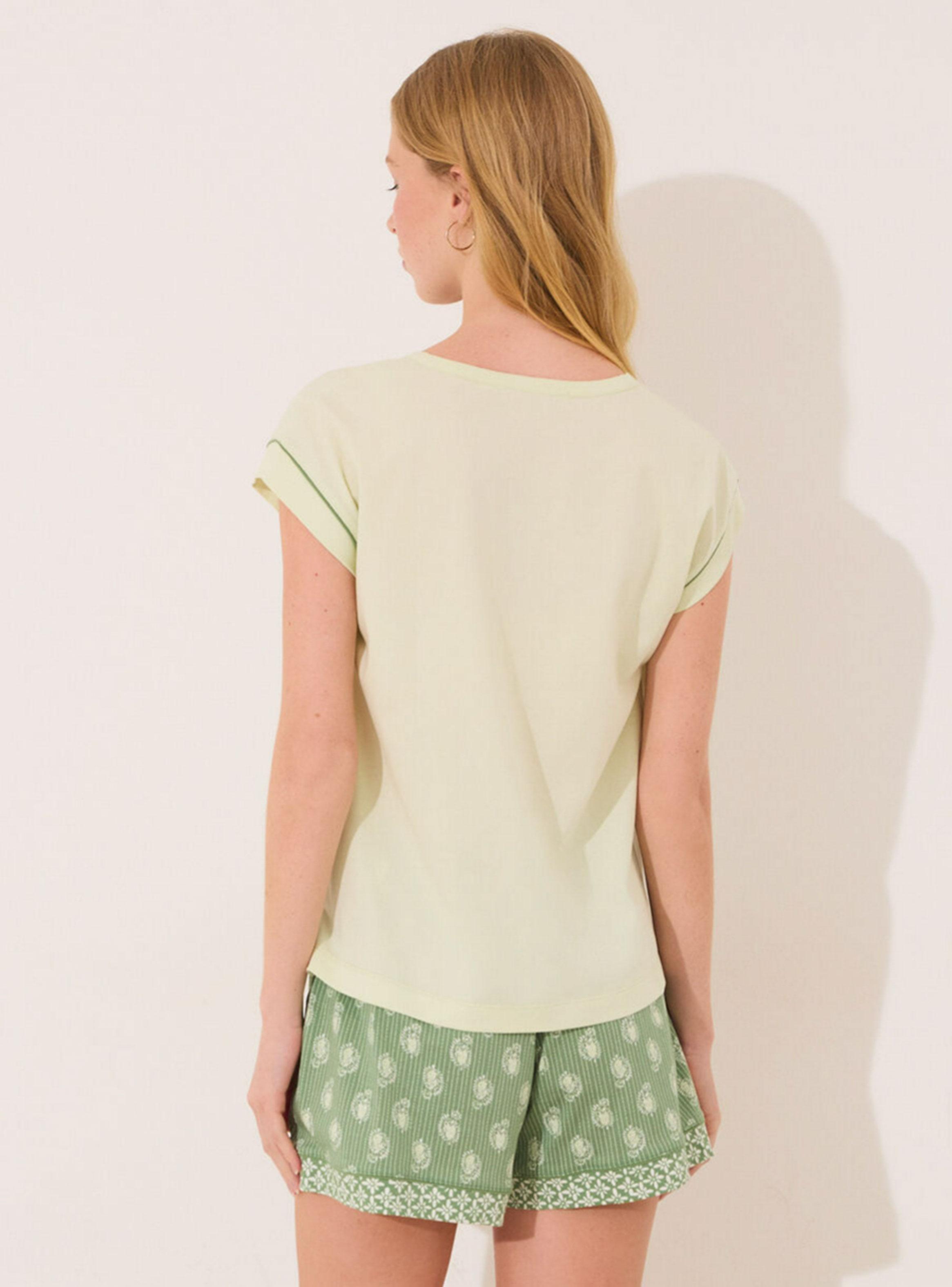 Pijama Manga Corta Algodón Estampado-1