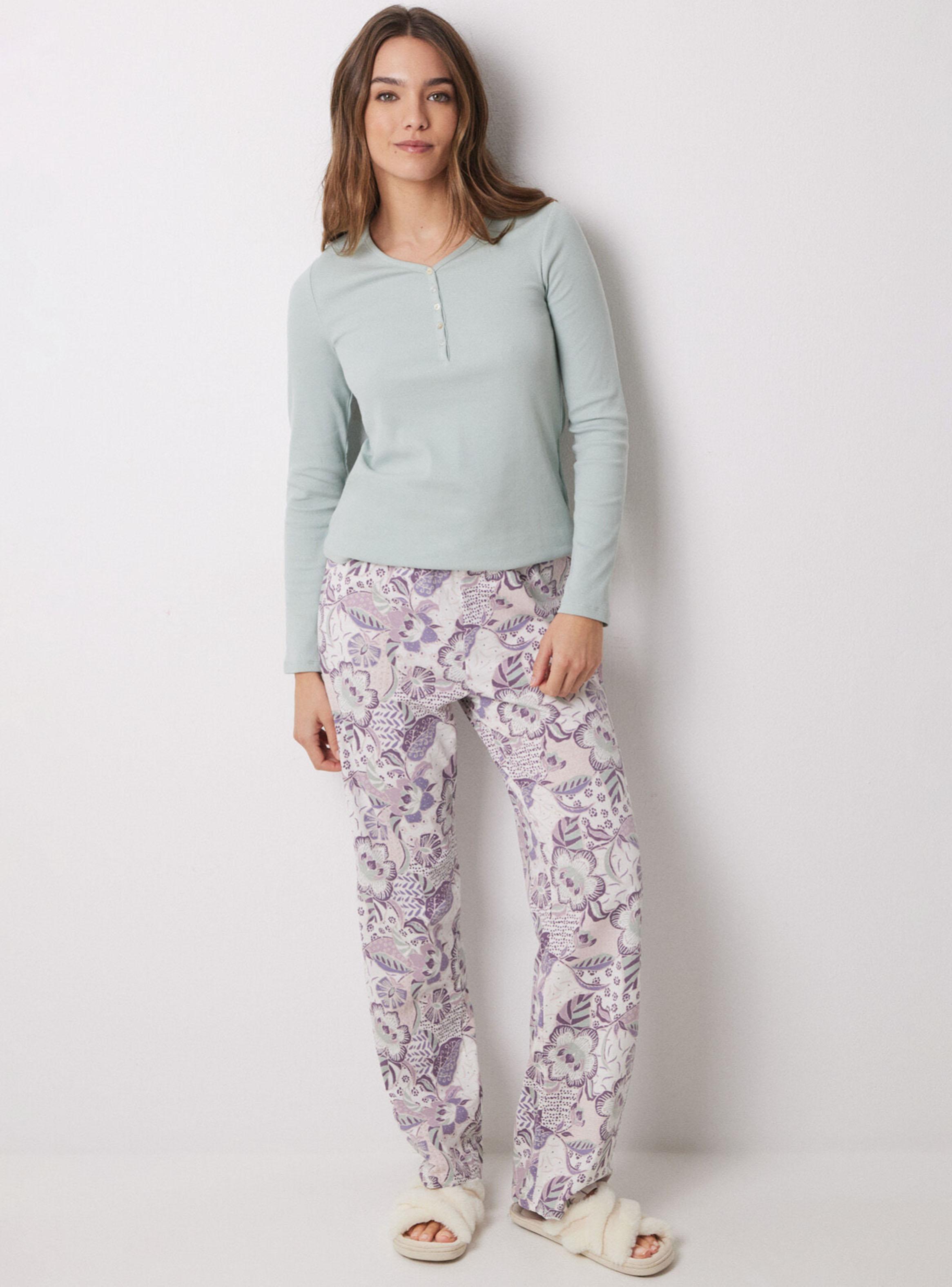 Pantalón Largo Algodón Flores-4