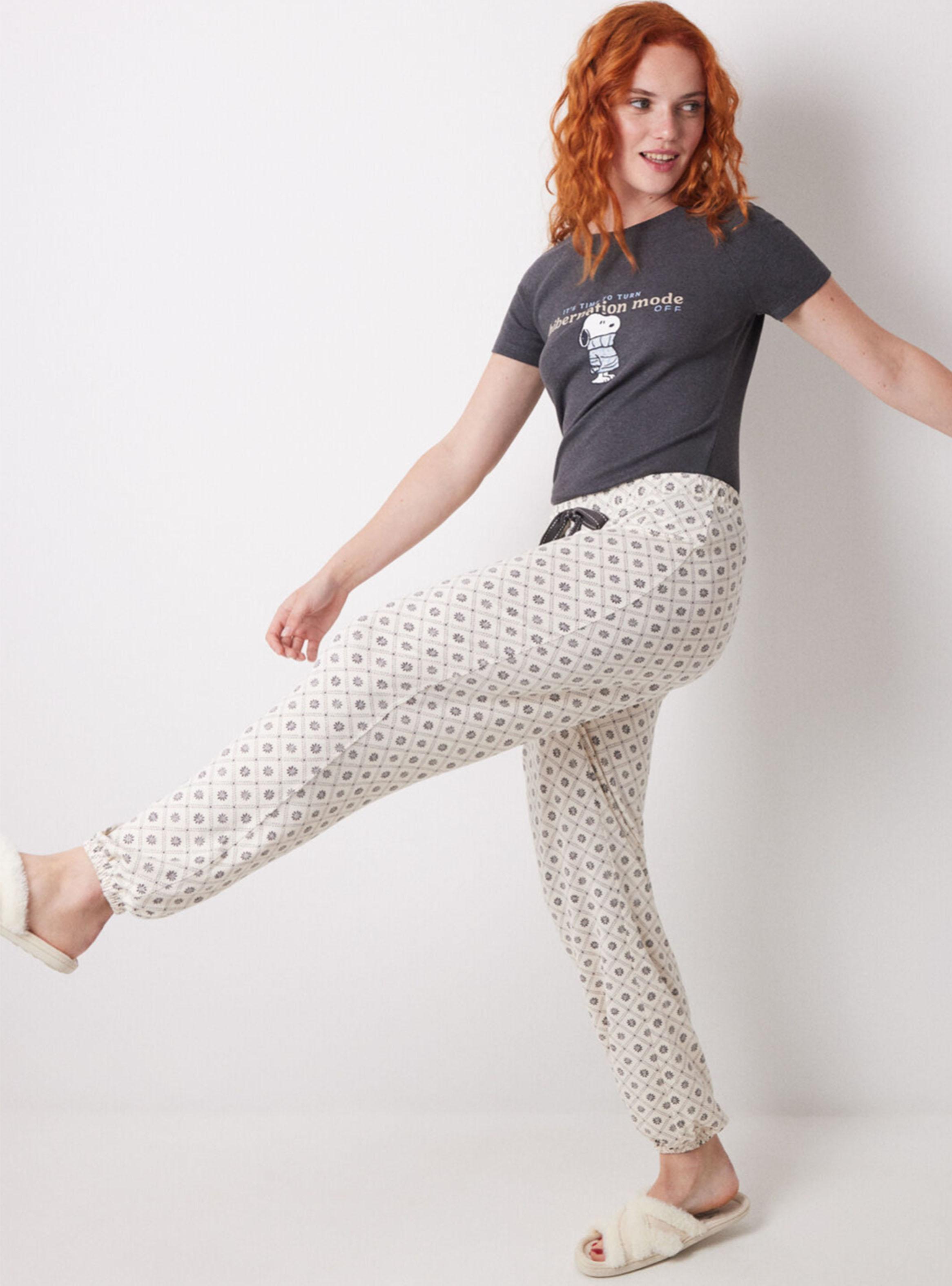 Pantalón Largo Carrot Estampado Cuadros y Flores-5