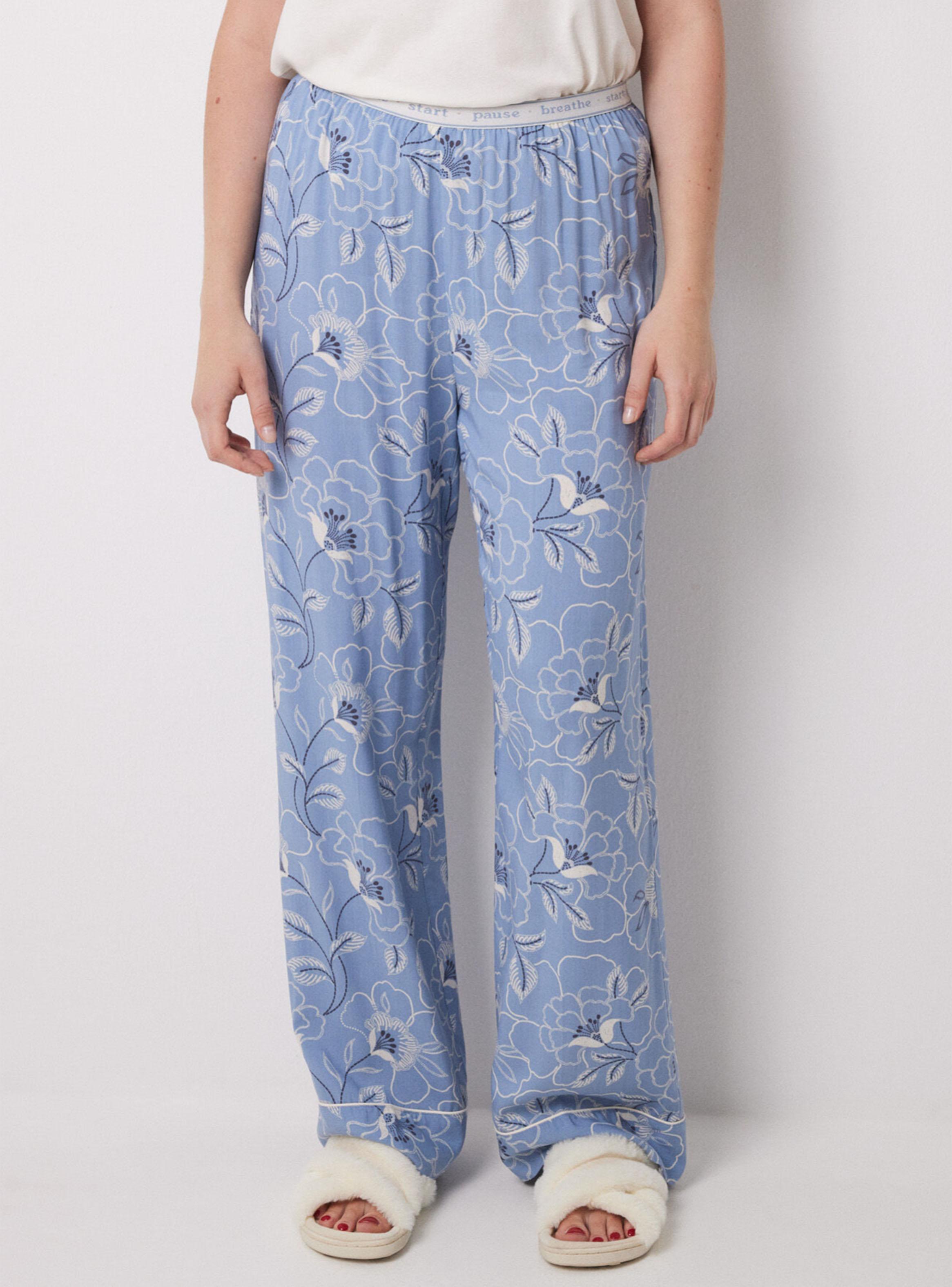 Pantalón Largo Estampado Flores Es-2
