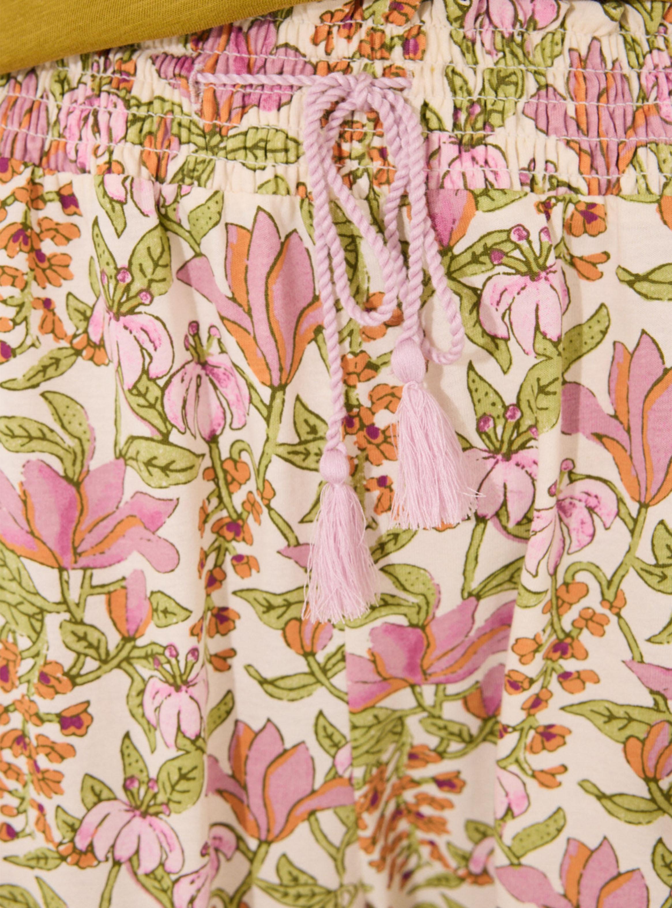 Pantalón Largo Algodón Sólido y Print Fleurs-3