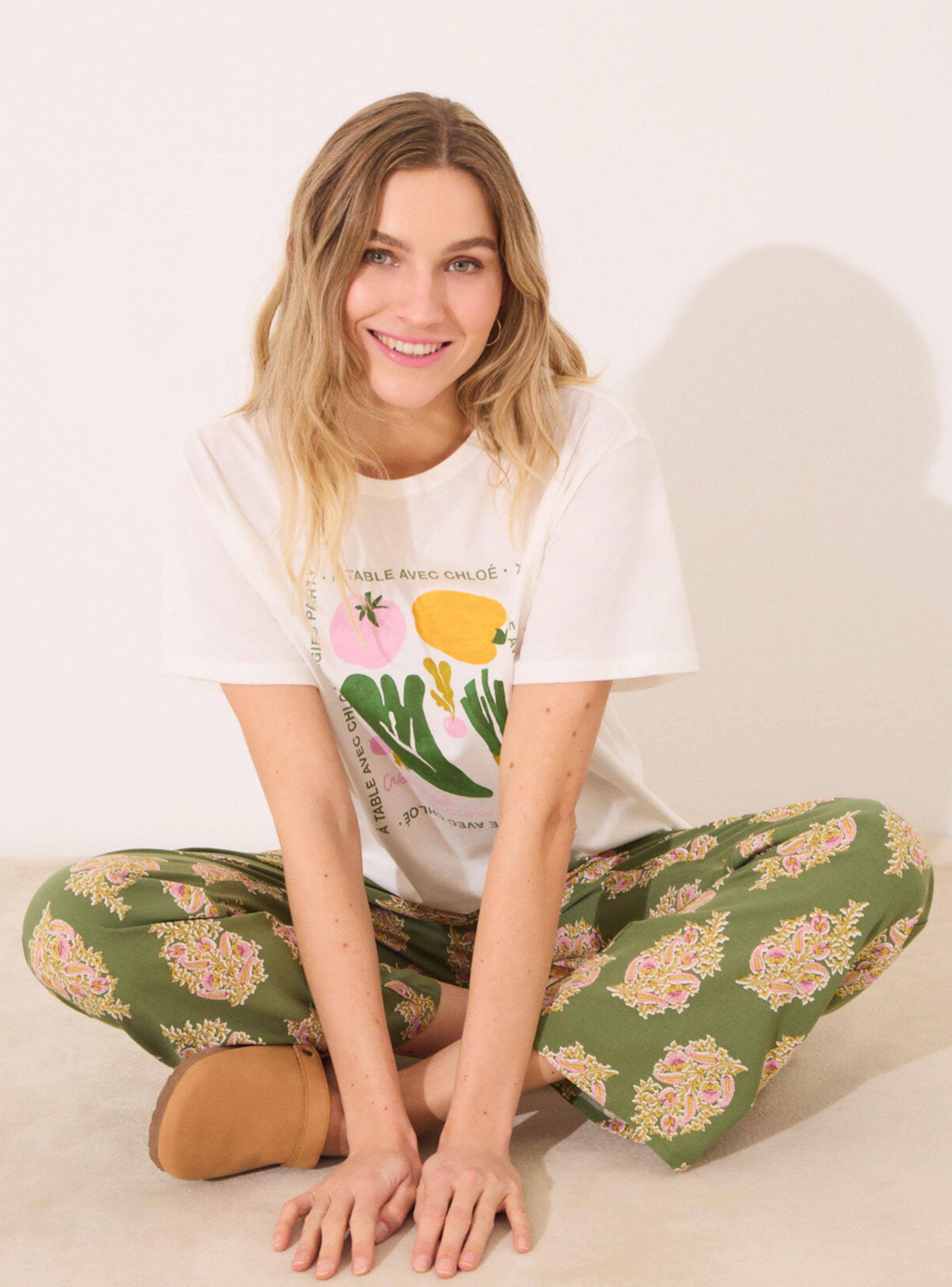 Pantalón Largo Viscosa Flores-4